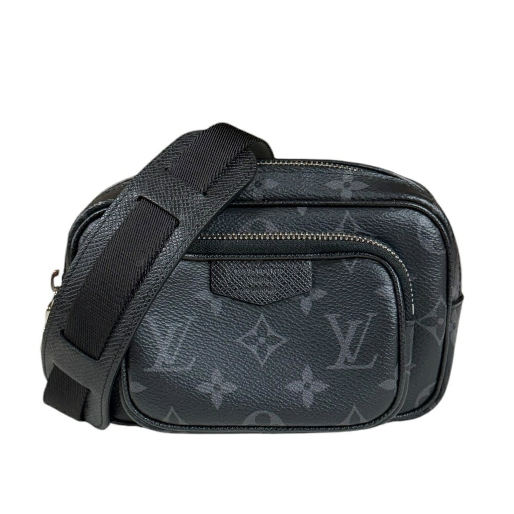 Louis Vuitton Outdoor Pochette Taiga Rama Shoulder Bag Monogram Eclipse M30755 Black Men's LOUIS VUITTON