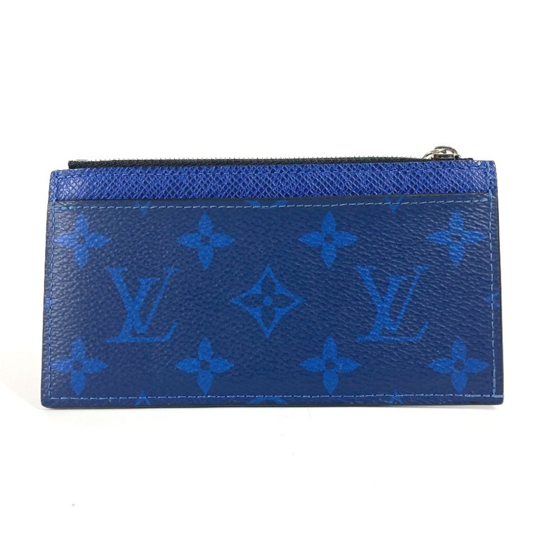Louis Vuitton Taiga Rama Coin Card Holder Compact Wallet Wallet/Coin Case Leather Monogram Canvas Men's Blue