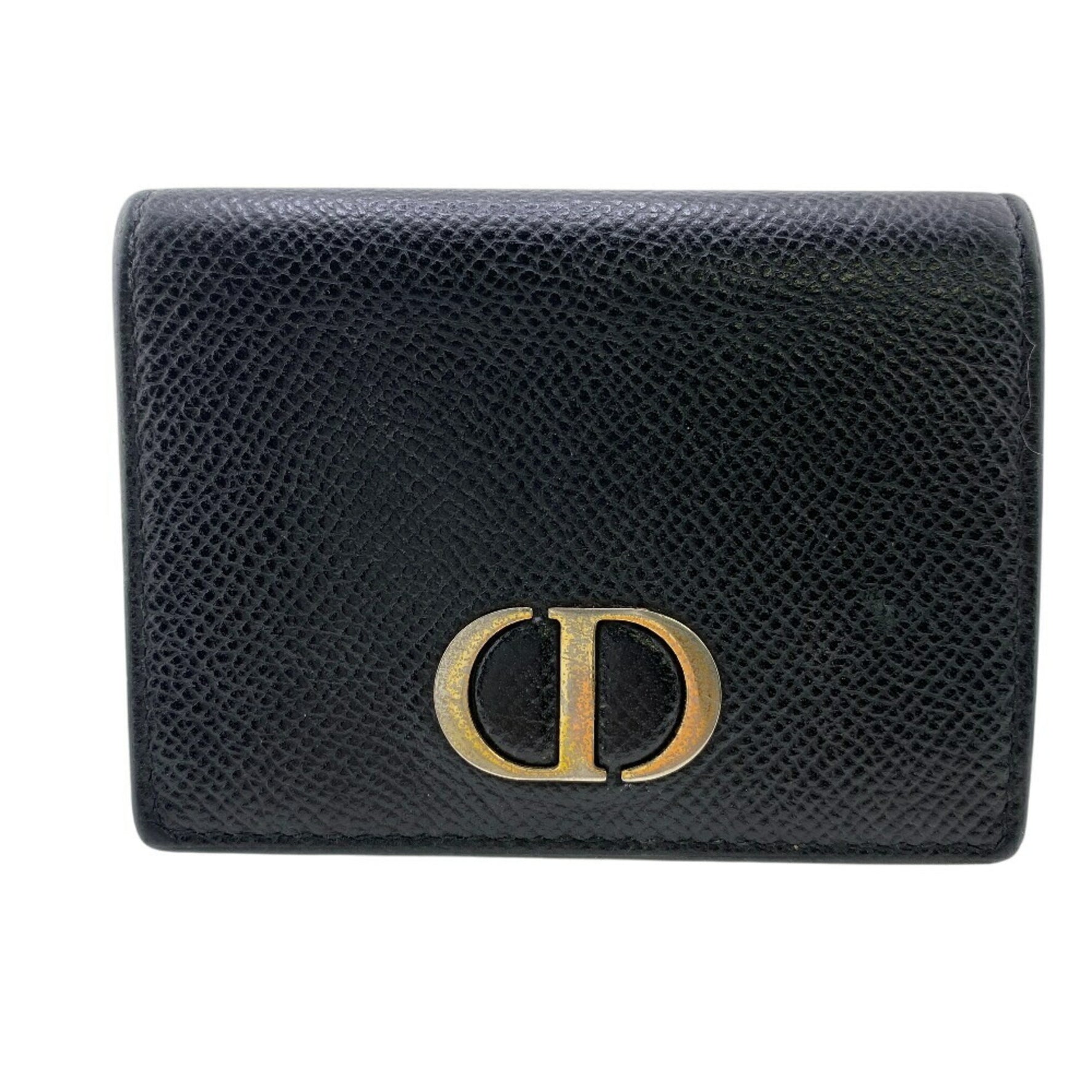 Christian Dior 30 Montaigne Tri-fold Wallet in Black