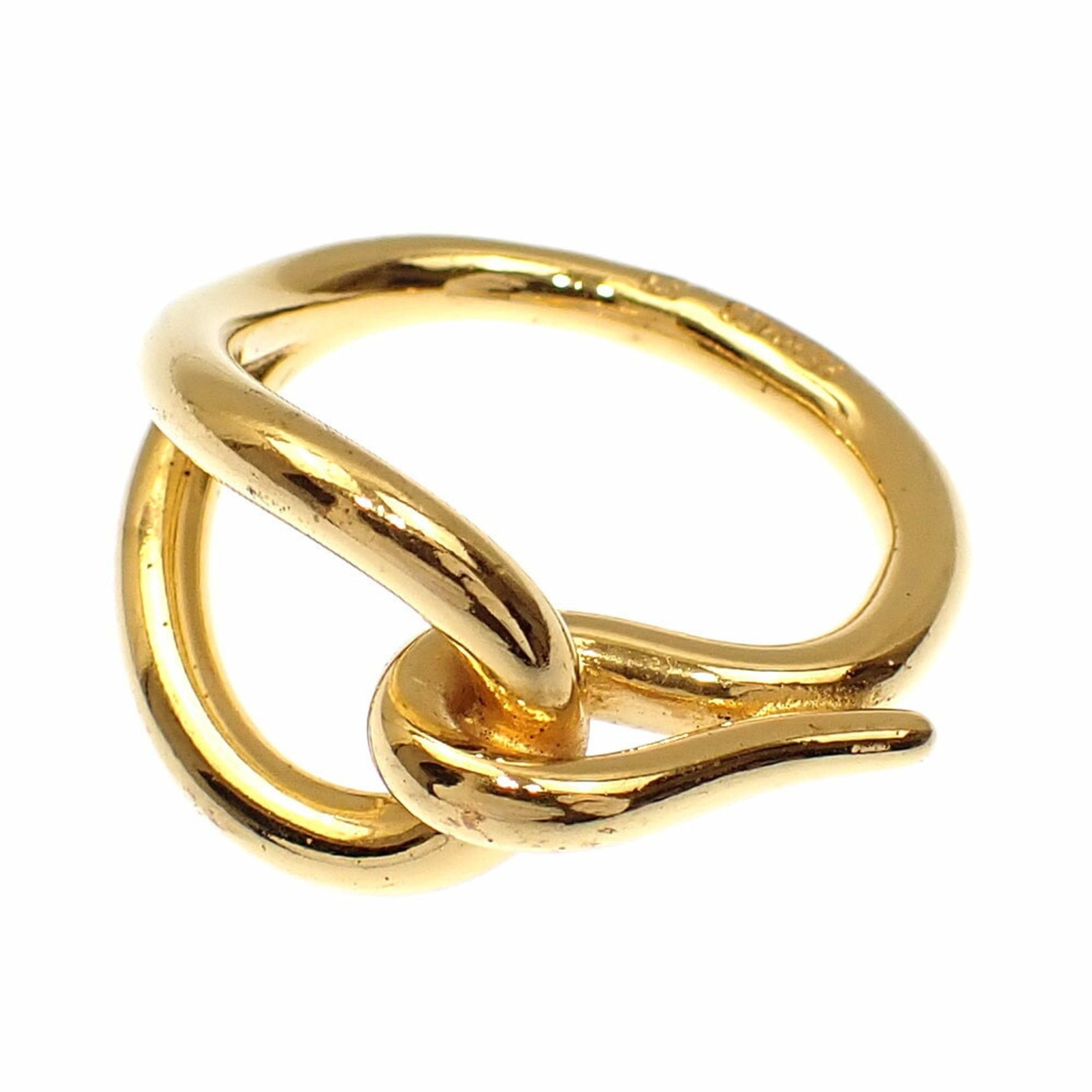 Hermes scarf ring for women, gold GP HERMES clasp