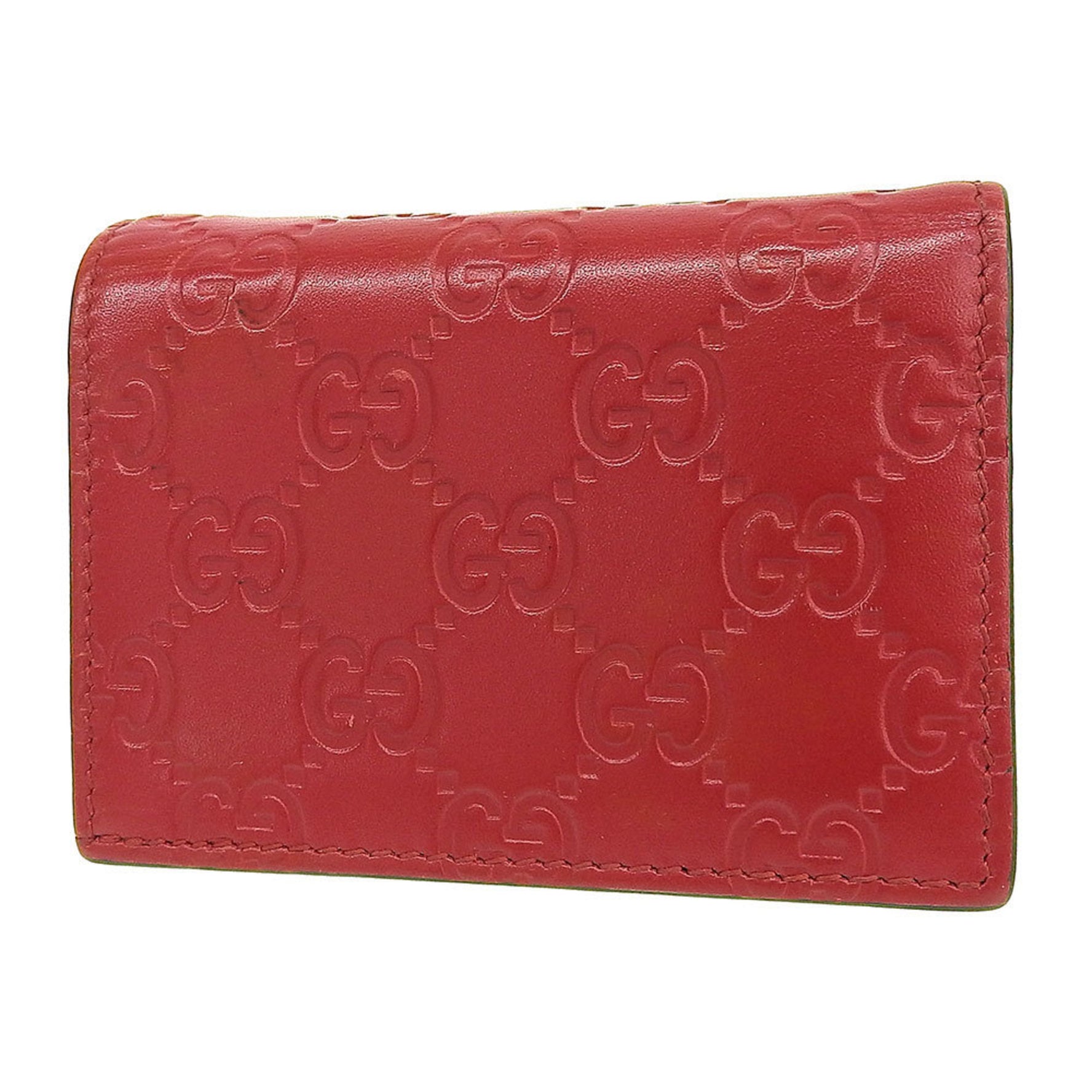Gucci sima bi-fold wallet with hook folding leather cherry red 1147