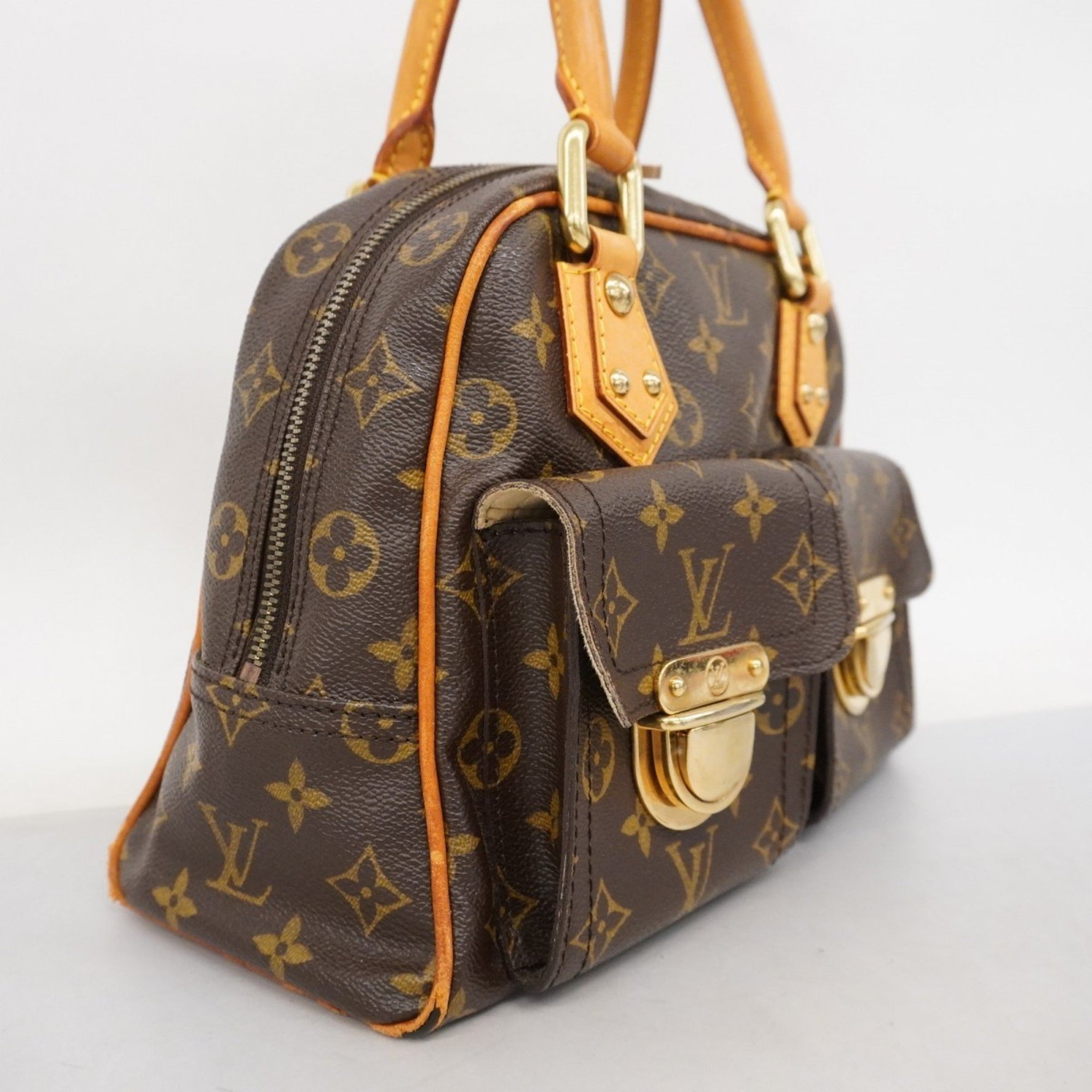 Louis Vuitton Monogram Manhattan PM Handbag M40026 Brown Women's P1145997