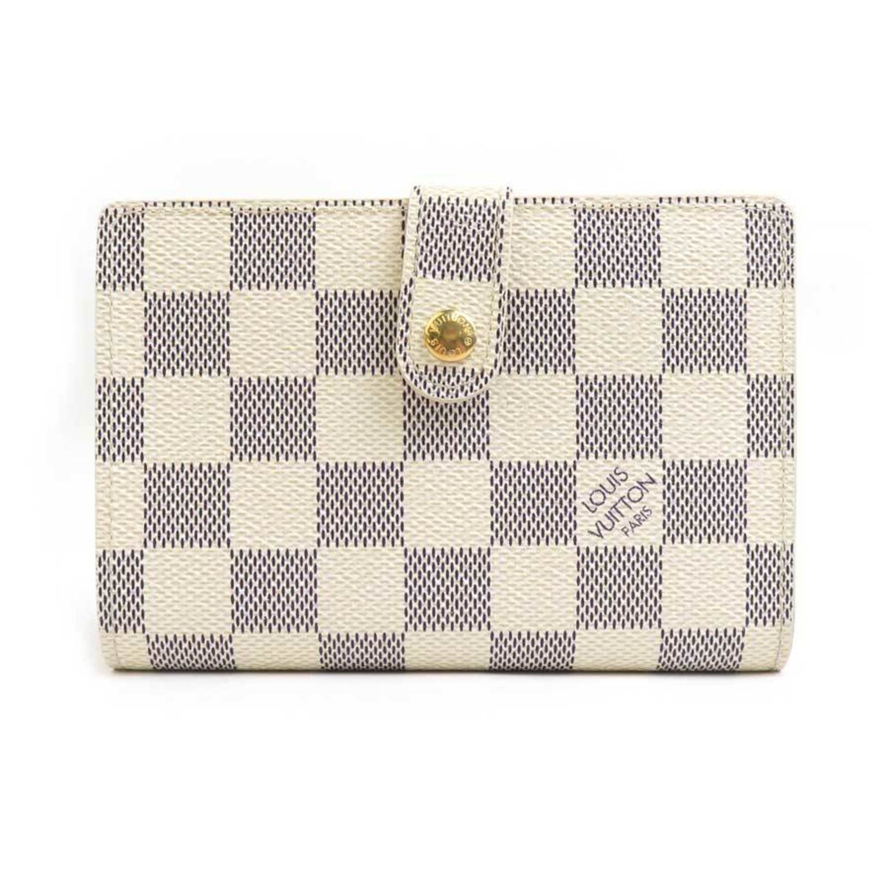 Louis Vuitton LOUIS VUITTON Bi-fold wallet Damier Azur Portefeuille Viennois canvas Ivory Men's Women's N61676 h30801a