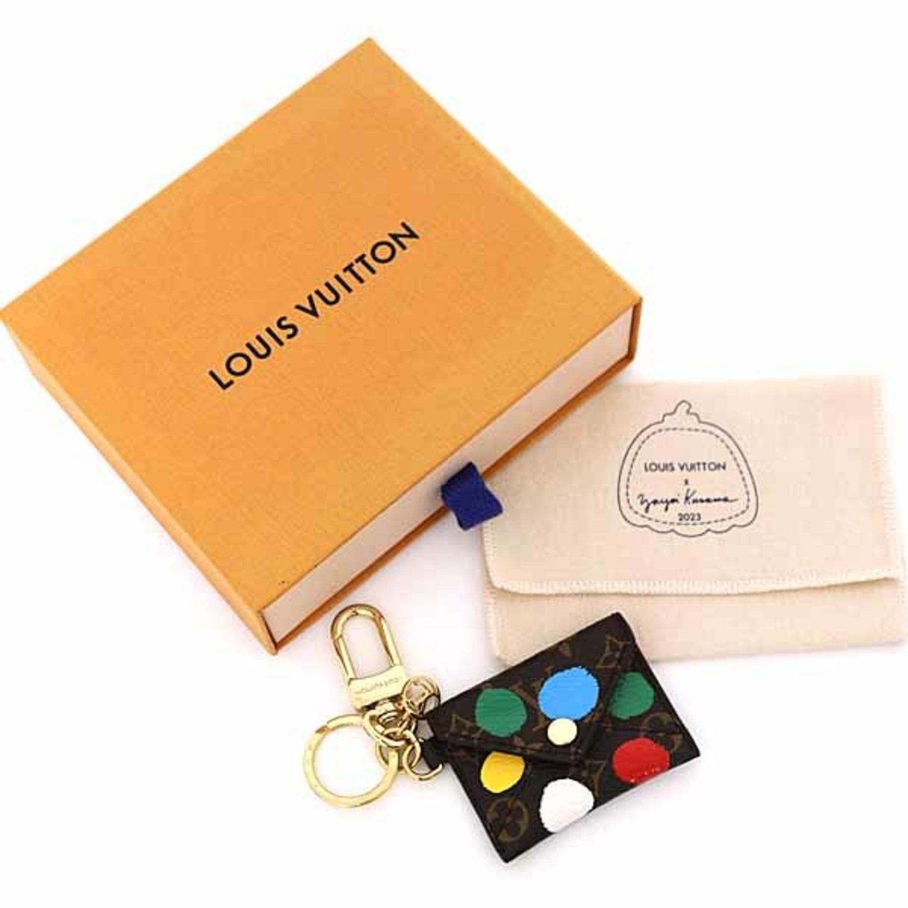 Louis Vuitton Yayoi Kusama LV x YK Porto Cle Kirigami Keychain Bag Charm Dot