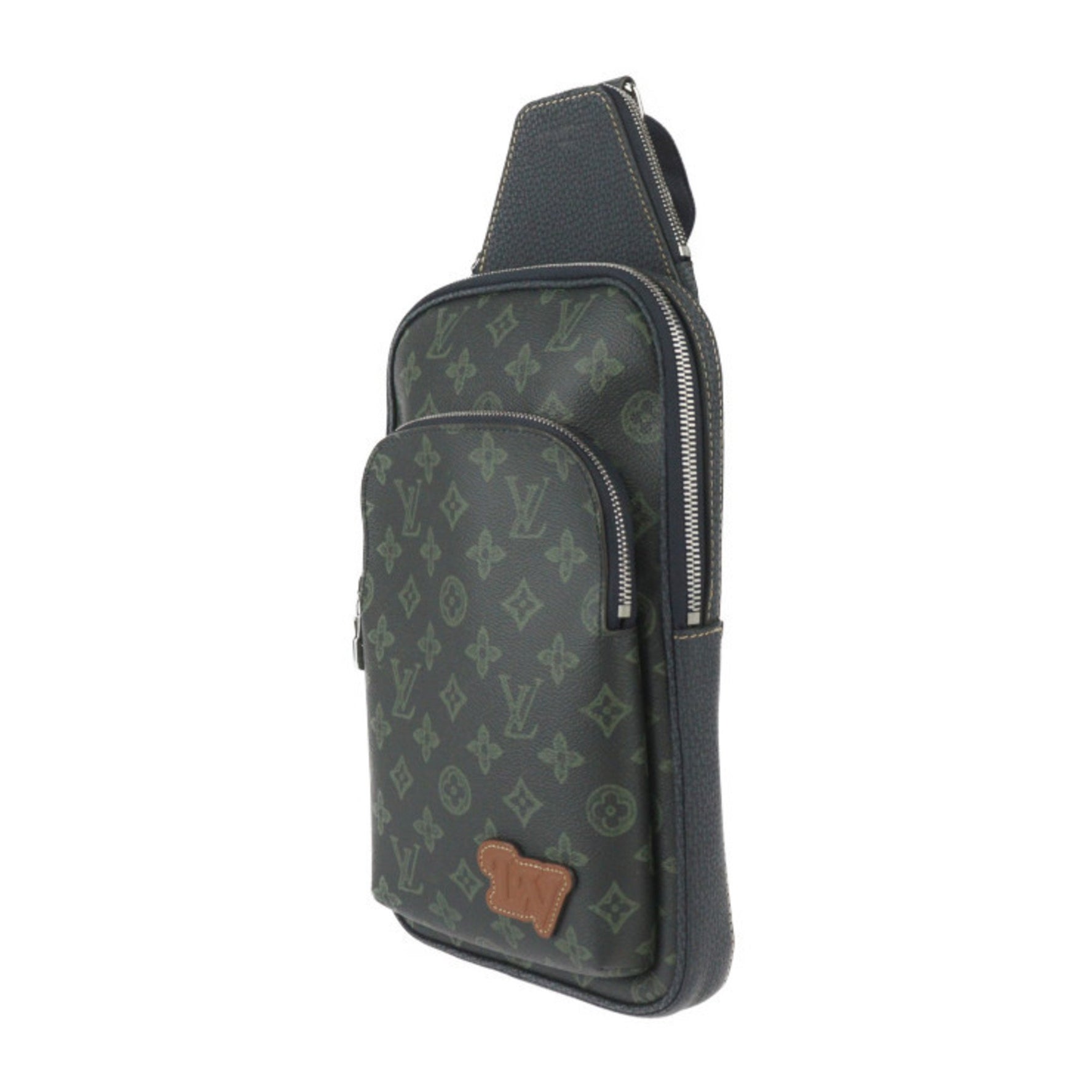 Louis Vuitton Fall Avenue Sling Bag Monogram Body Leather Dark Green Shoulder