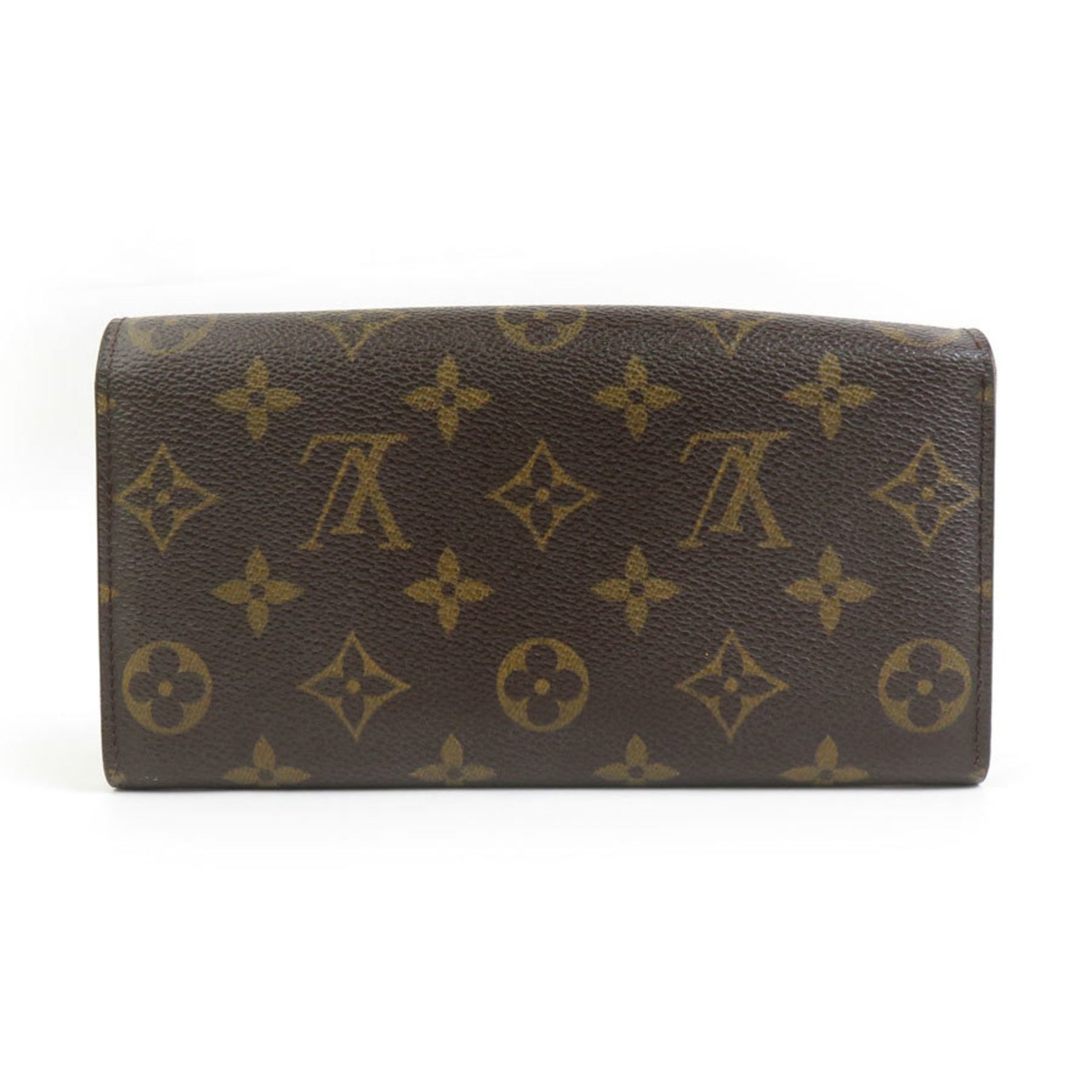 Louis Vuitton Long Wallet Monogram Portefeuille Sarah Canvas Gold Men's
