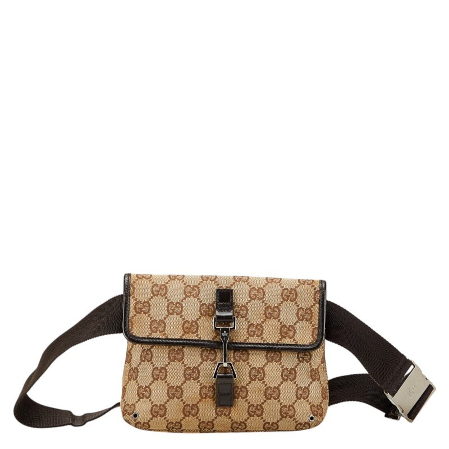 Gucci GG Canvas Waist Bag/Body Bag Beige/Brown Canvas/Leather