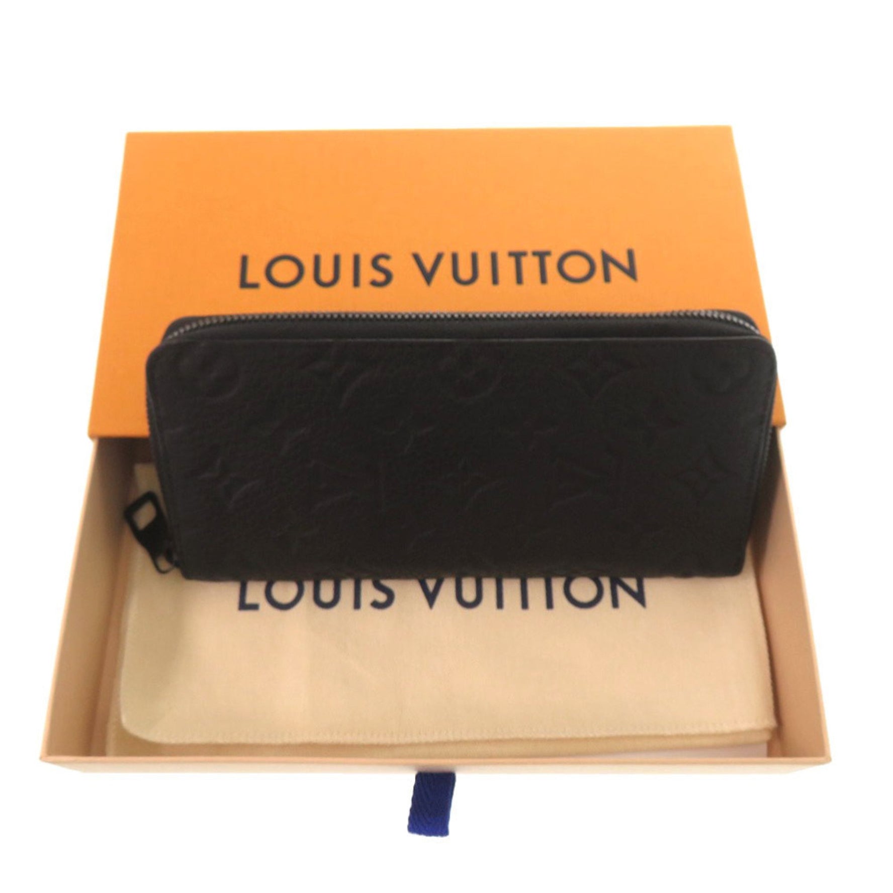 Louis Vuitton Zippy Wallet Vertical Black Noir IC Tag Taurillon Leather Long LV 1372 LOUIS VUITTON