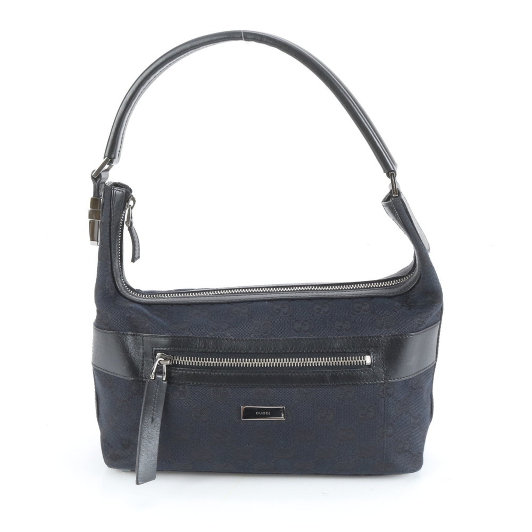 Gucci GG Canvas and Leather Shoulder Bag, One-Shoulder 001-4302, Tote