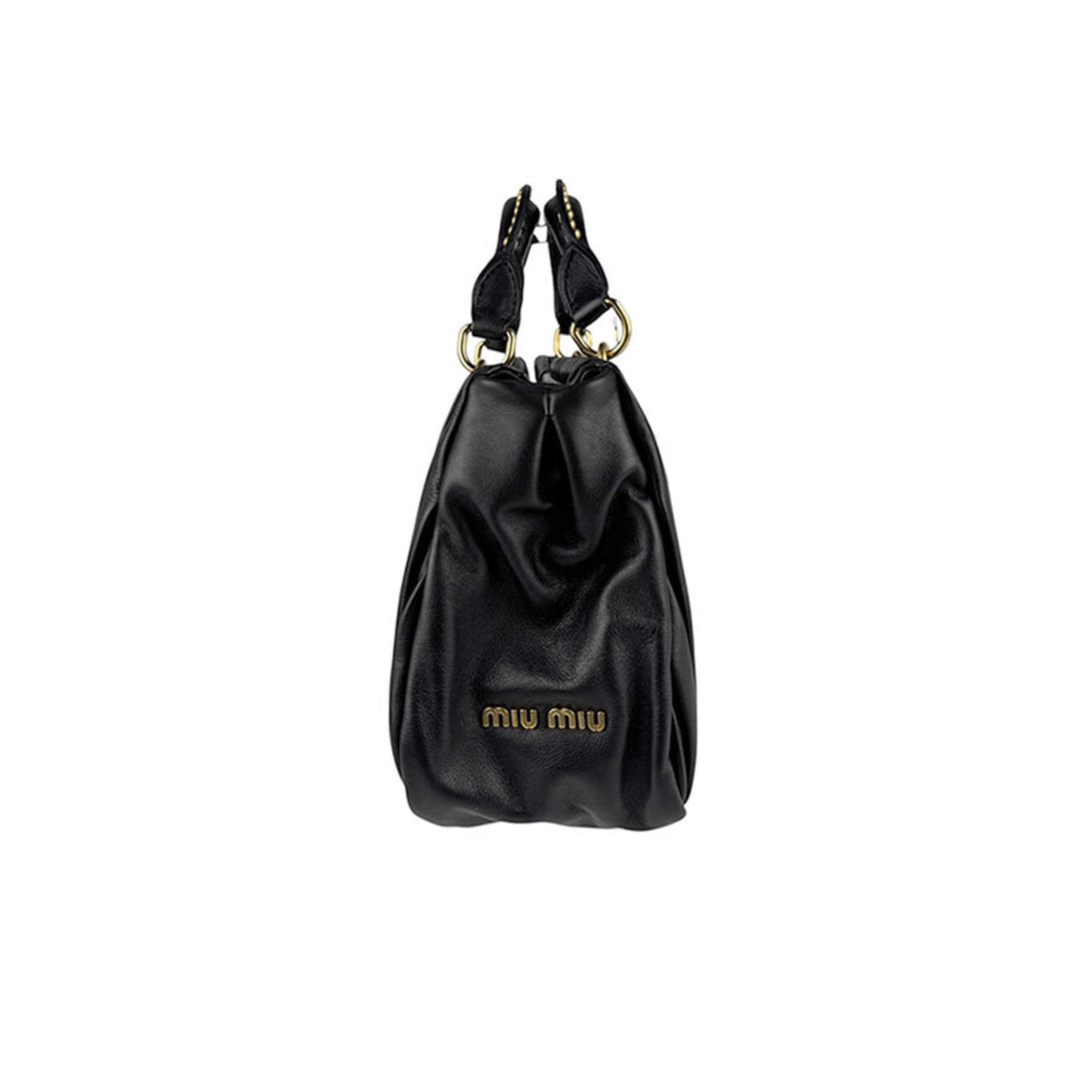 Miu Miu Miu handbag shoulder bag leather gold