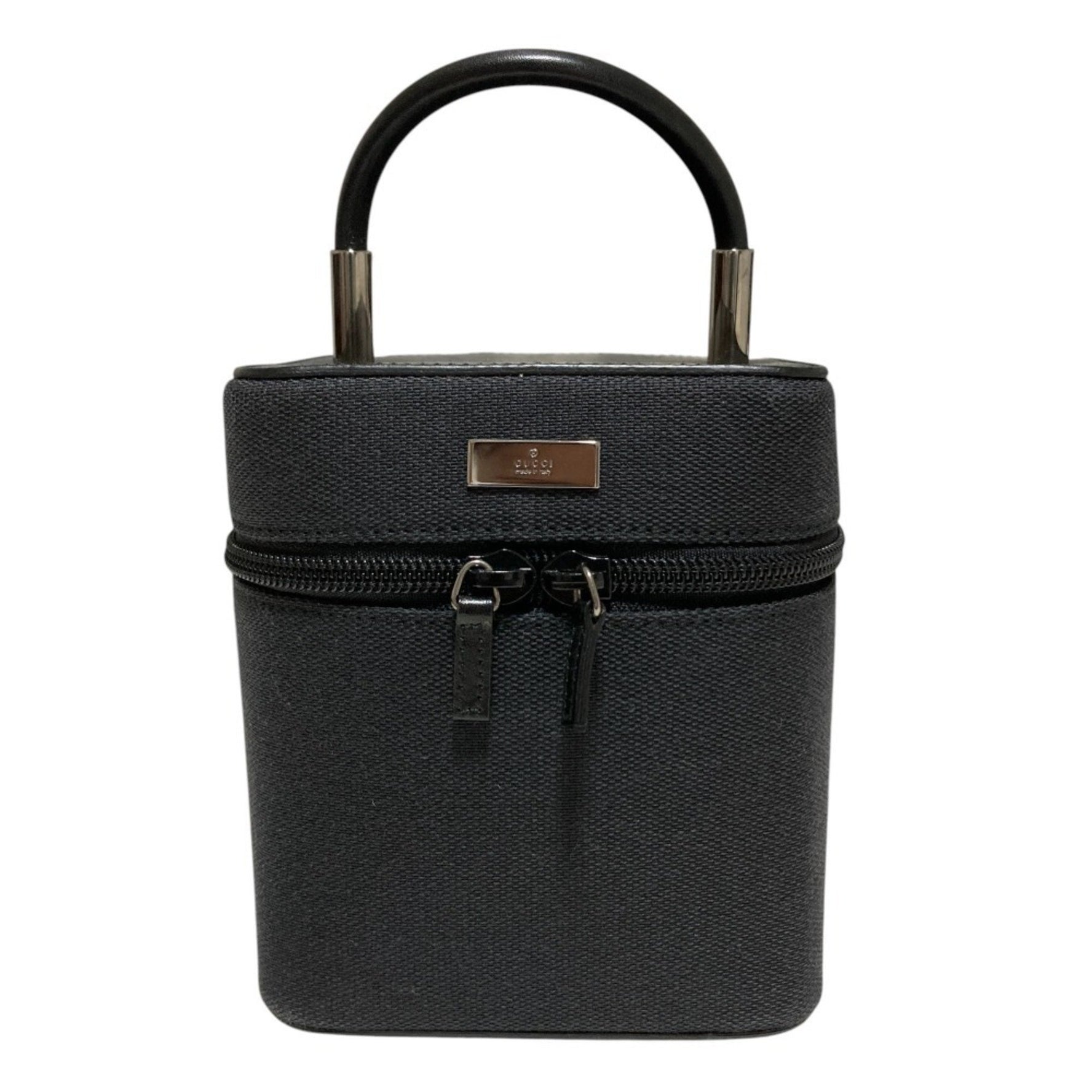 GUCCI Canvas Top Handle Vanity Bag Handbag