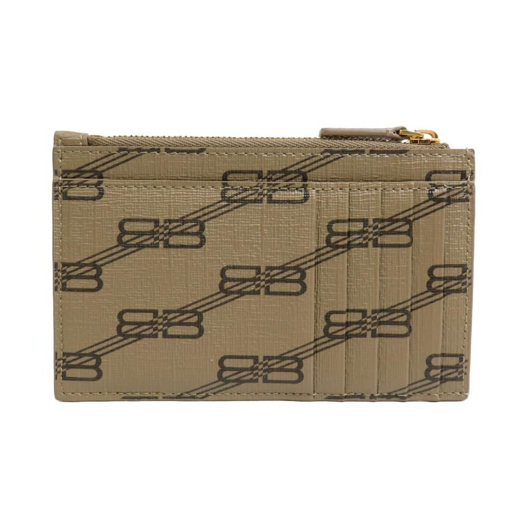BALENCIAGA Coin Case Leather Brown Women's