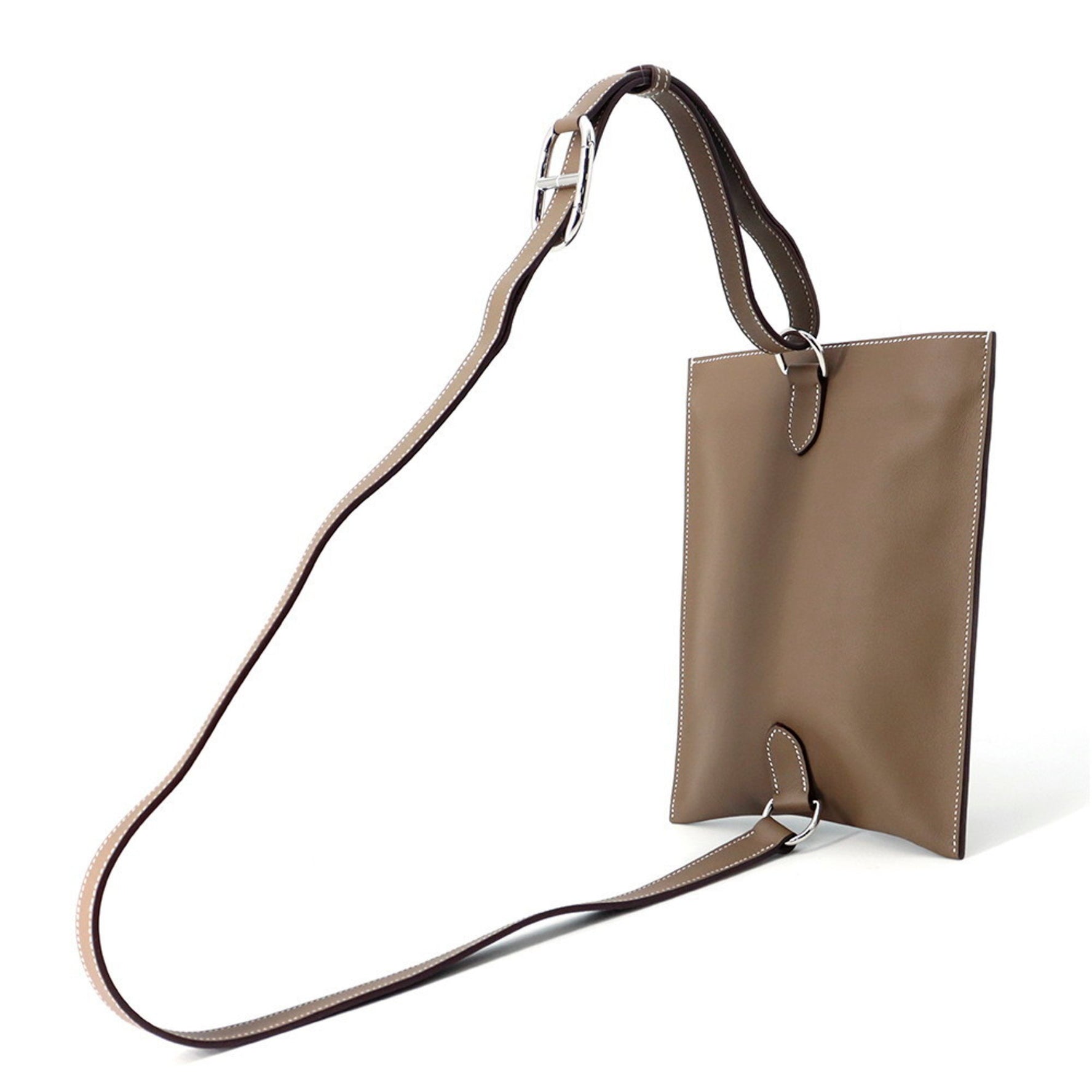 Hermes Hermès Portefeuille Ponchamplus Etoupe Swift Body Bag with U Stamp