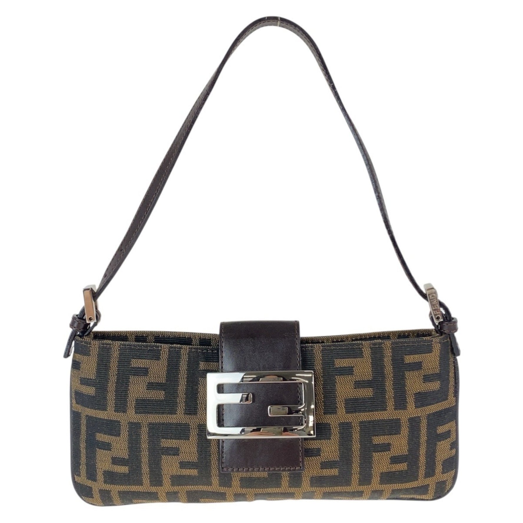 FENDI Zucca Mamma Bucket, canvas with silver hardware, 2241 009, shoulder bag/handbag