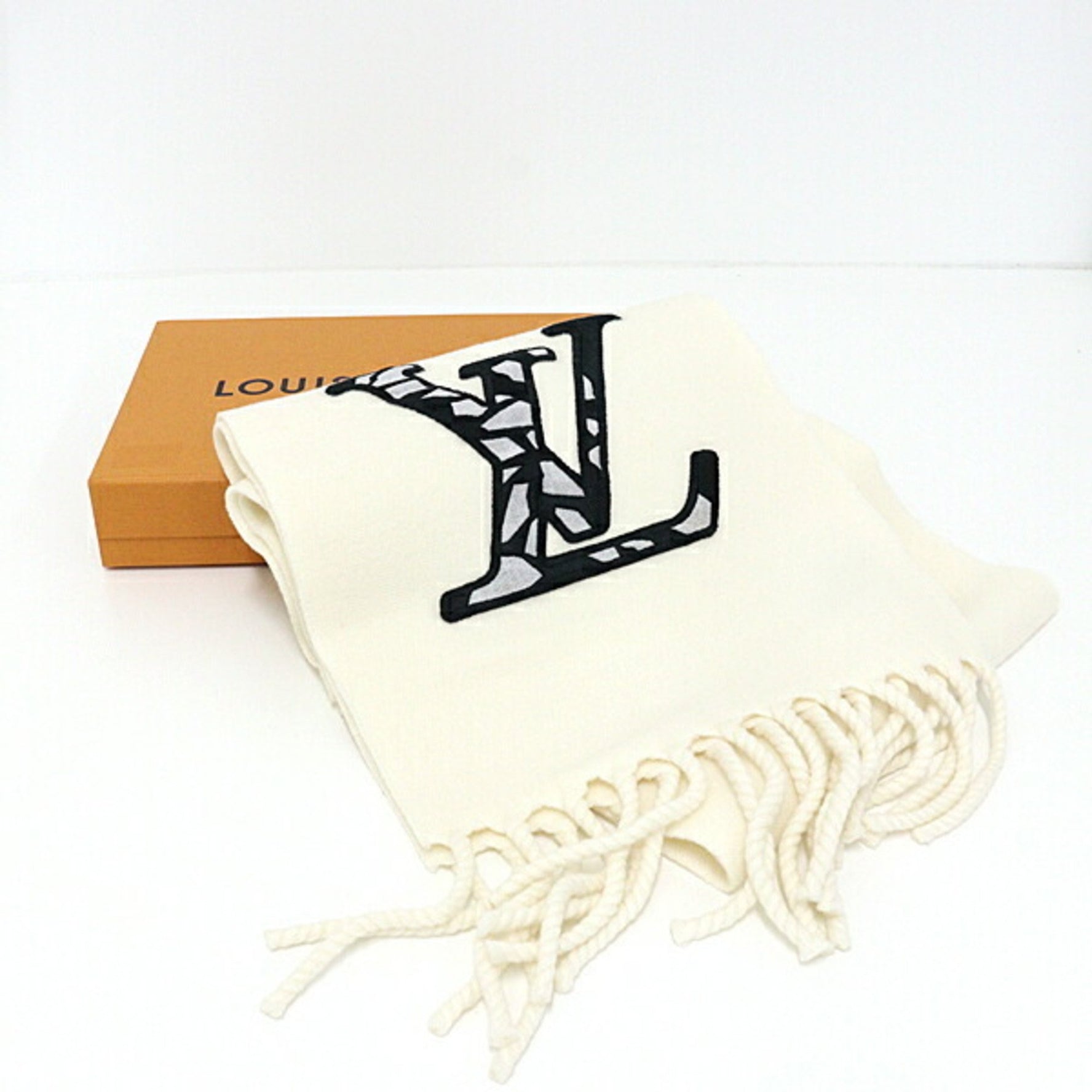 Louis Vuitton SKI Scarf LV Ice Cream Wool M79377 Long Patch
