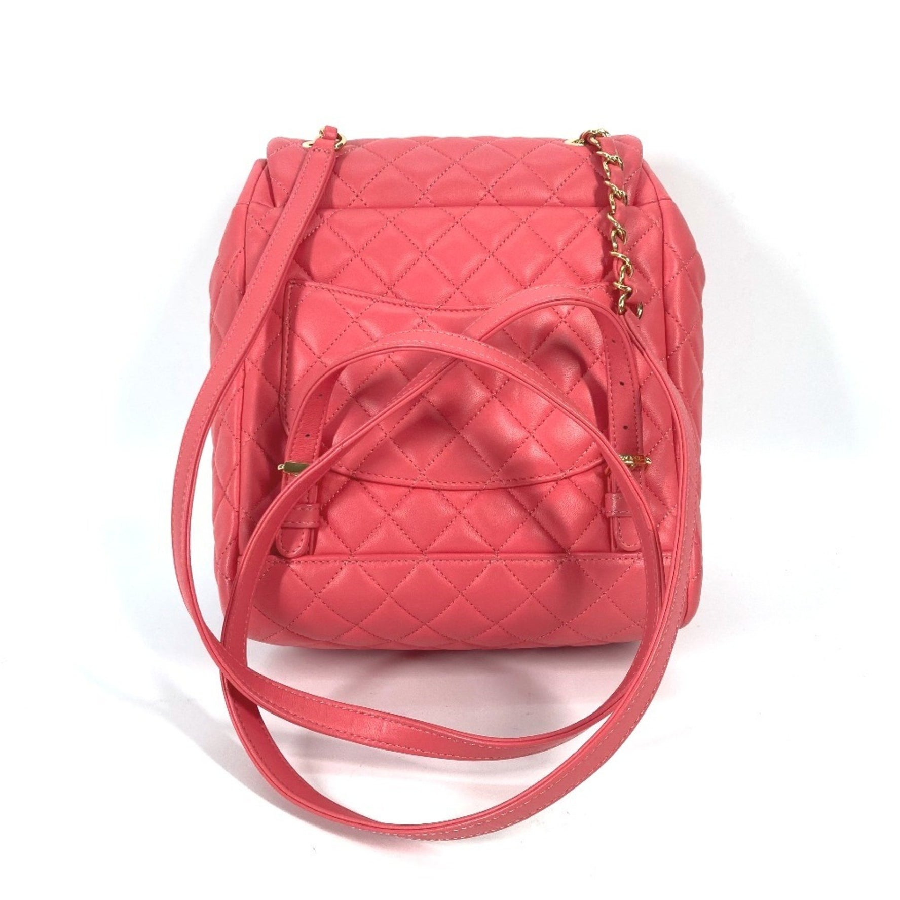CHANEL CC Coco Mark Matelasse Quilted Backpack in Lambskin