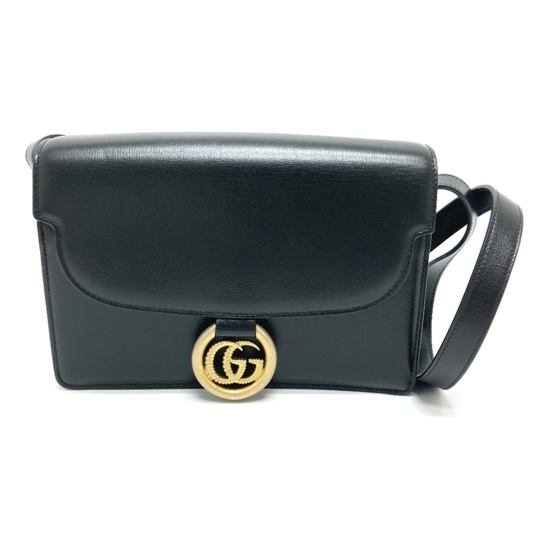 GUCCI GG Marmont Flap Shoulder Bag in Calfskin Leather