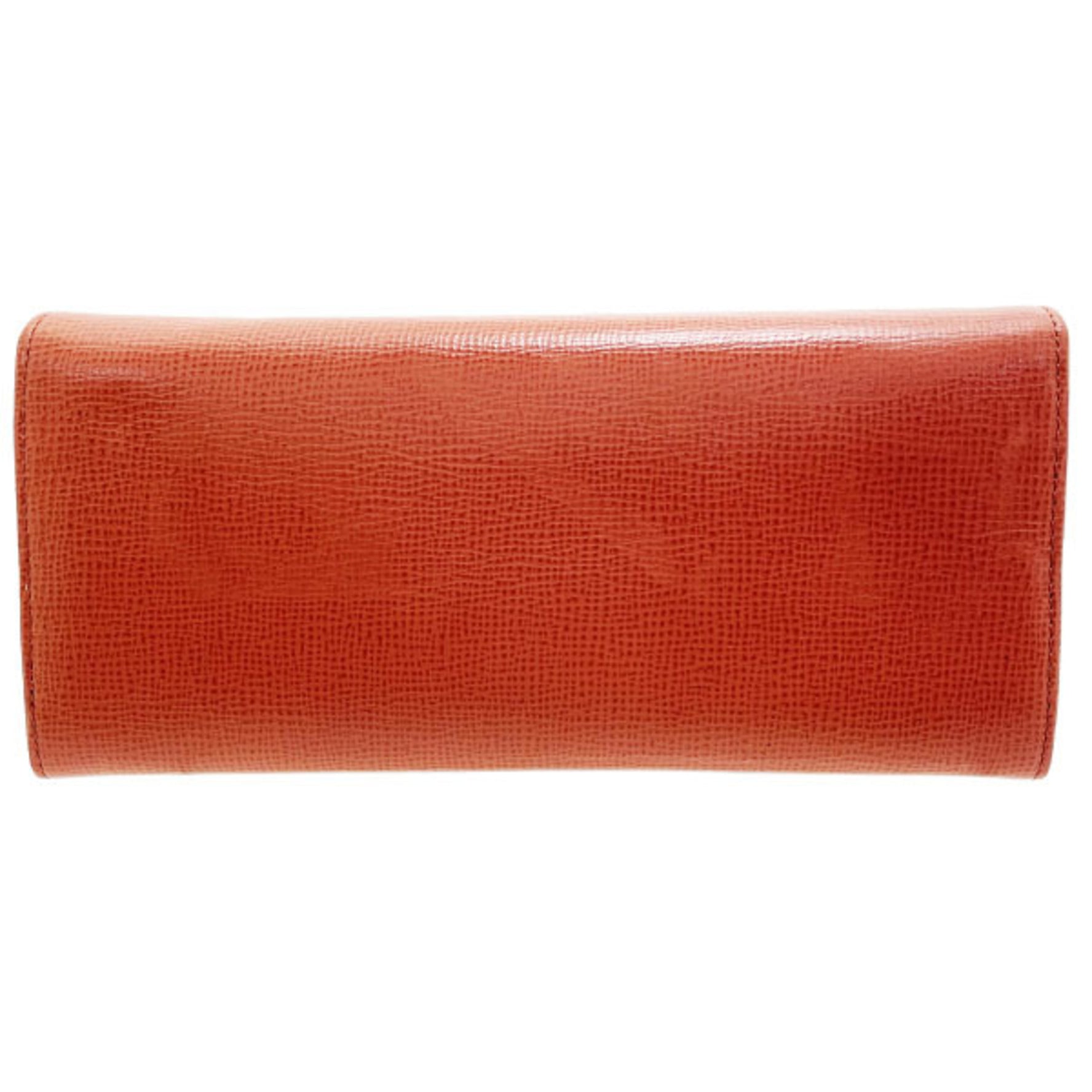 BALLY KK-14304 Bi-fold Long Wallet Leather Orange