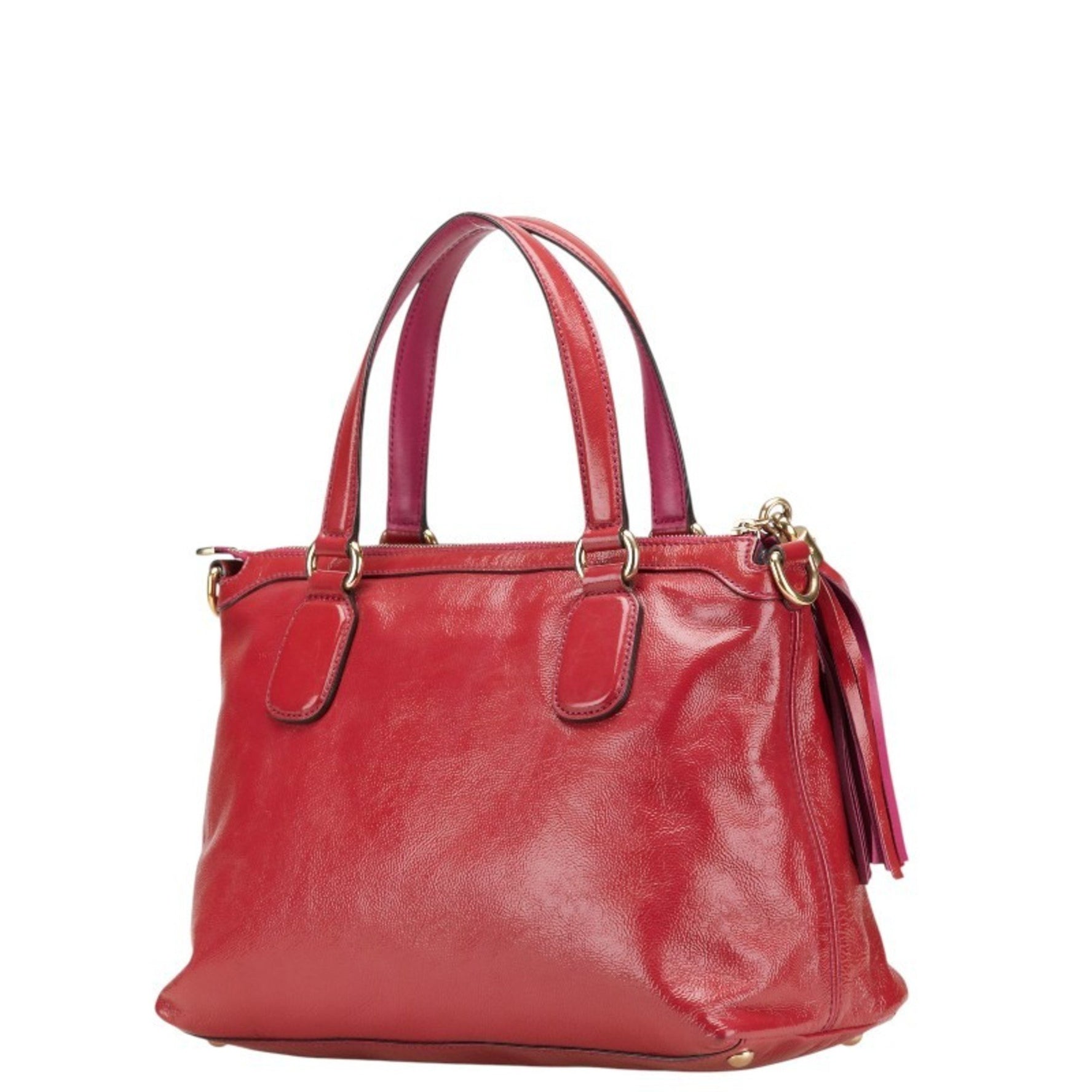 Gucci Soho Interlocking G Handbag/Shoulder Bag Red Leather