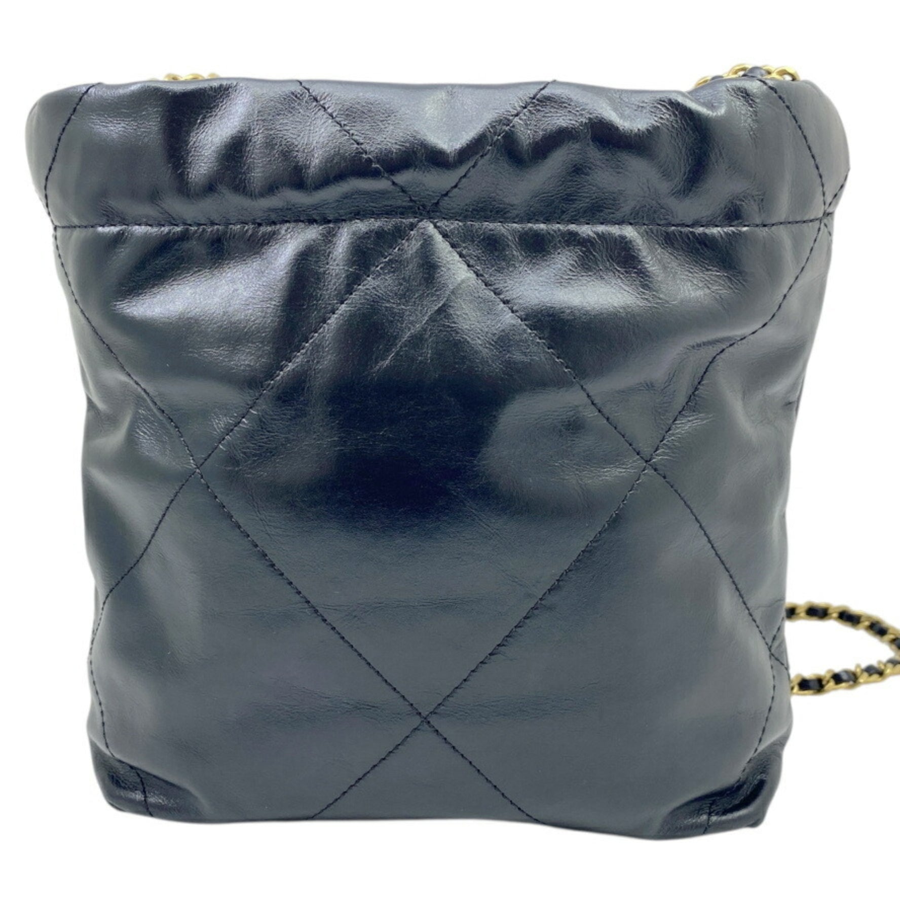 CHANEL 22 Mini Chain Shoulder Bag in Shiny Calfskin with G Hardware