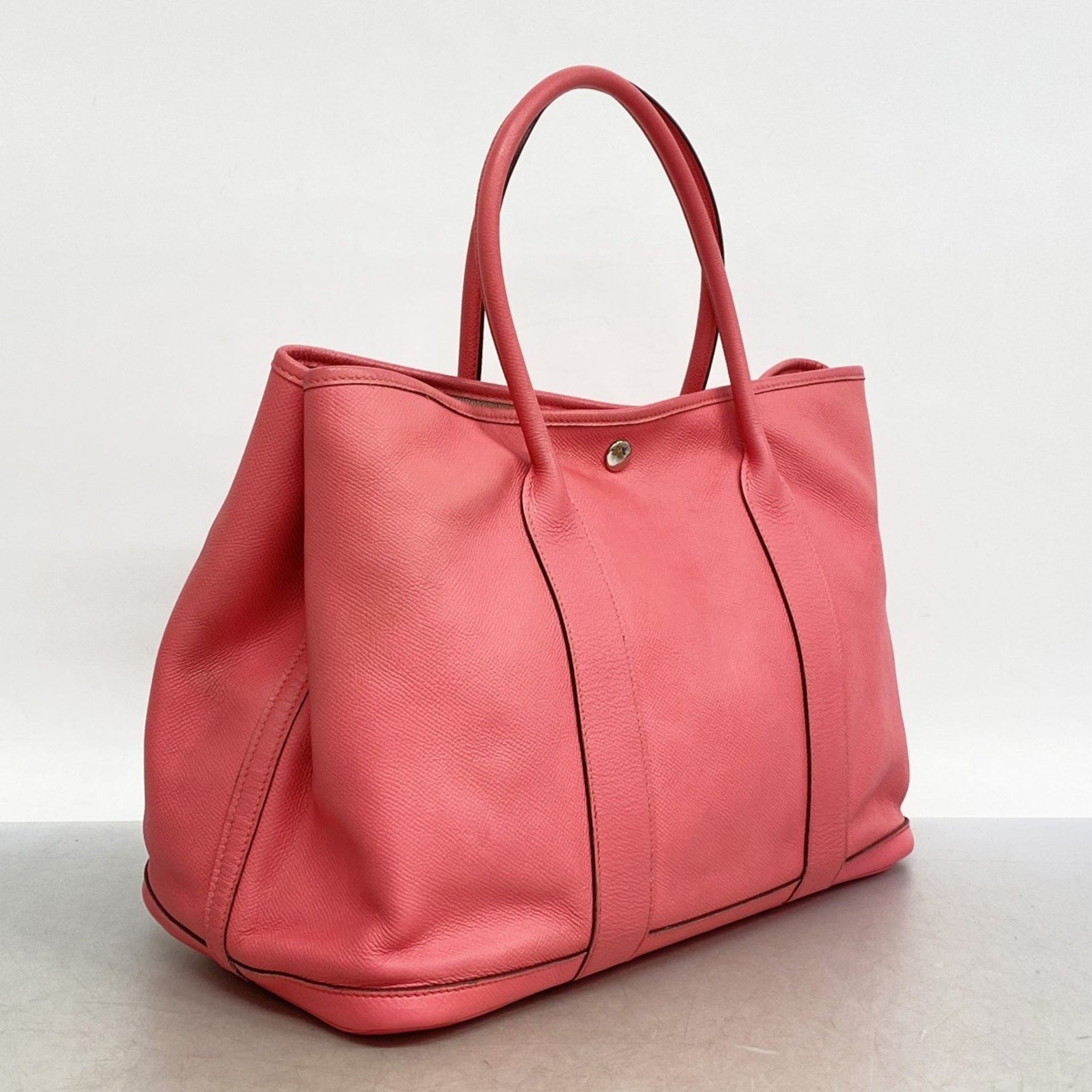 Hermes Hermès Garden PM Tote Bag, Epsom Leather, Rose Azalee, X Stamp