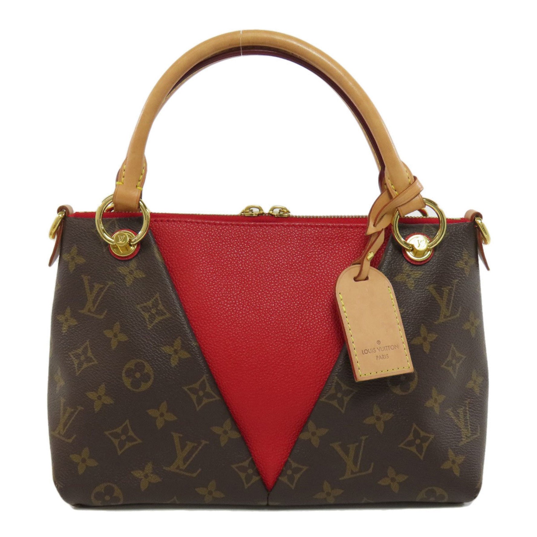 Louis Vuitton V Tote BB Handbag Canvas