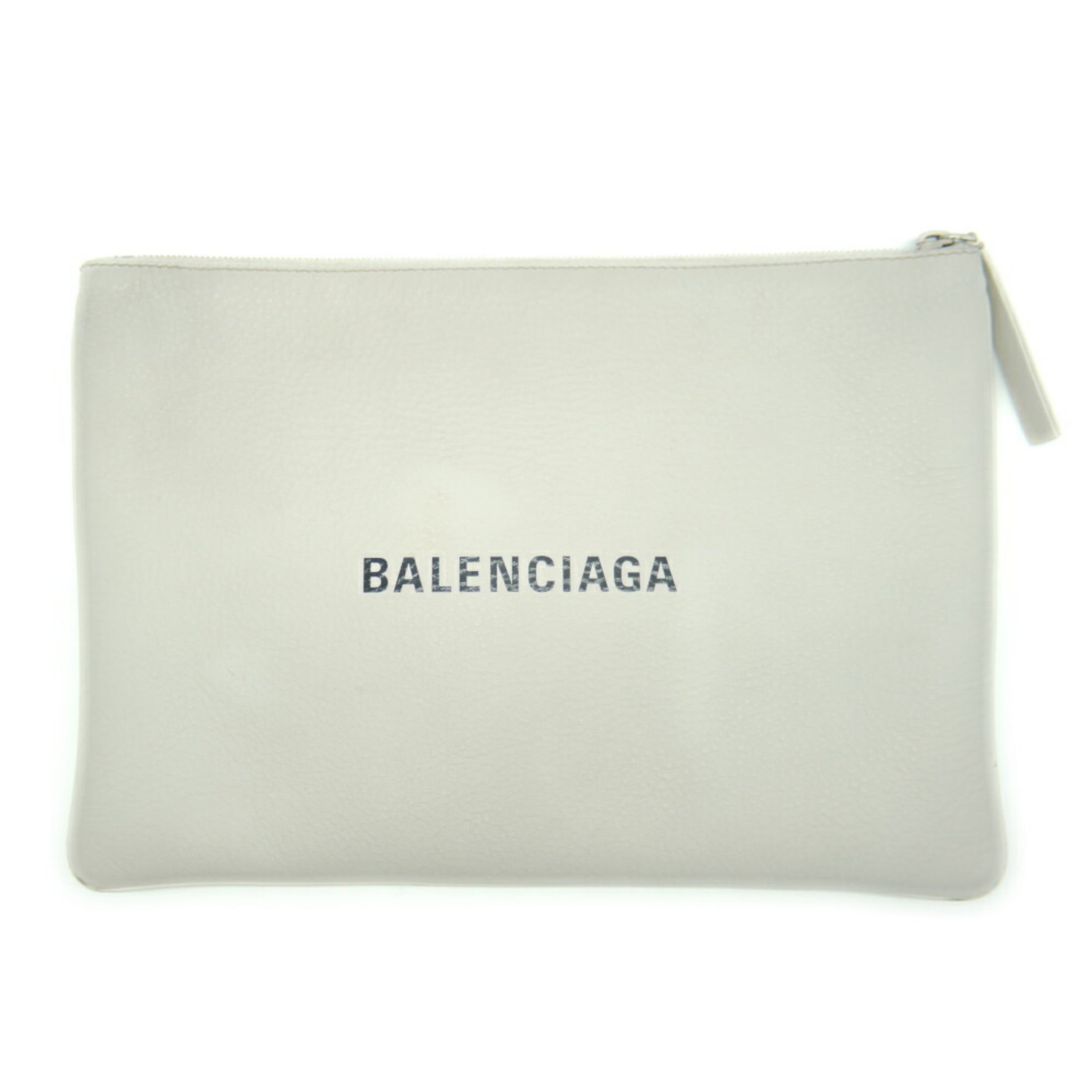 BALENCIAGA Clip M Clutch Bag White