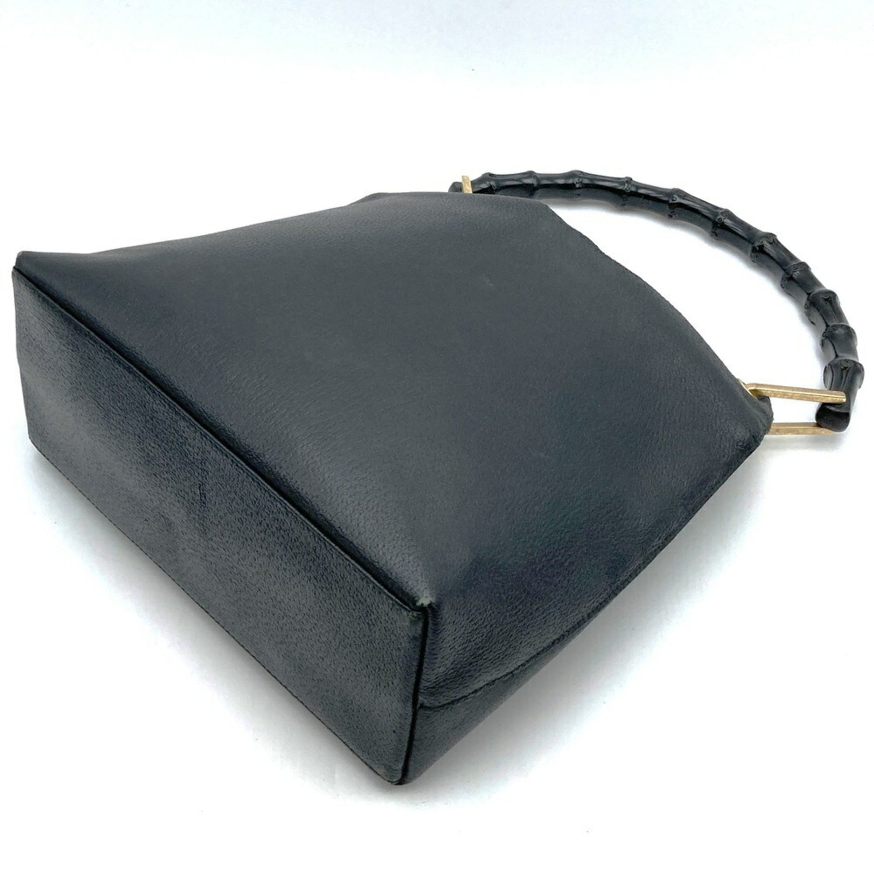 GUCCI Old 00 1880 Bamboo Shoulder Bag Handbag Leather Men's