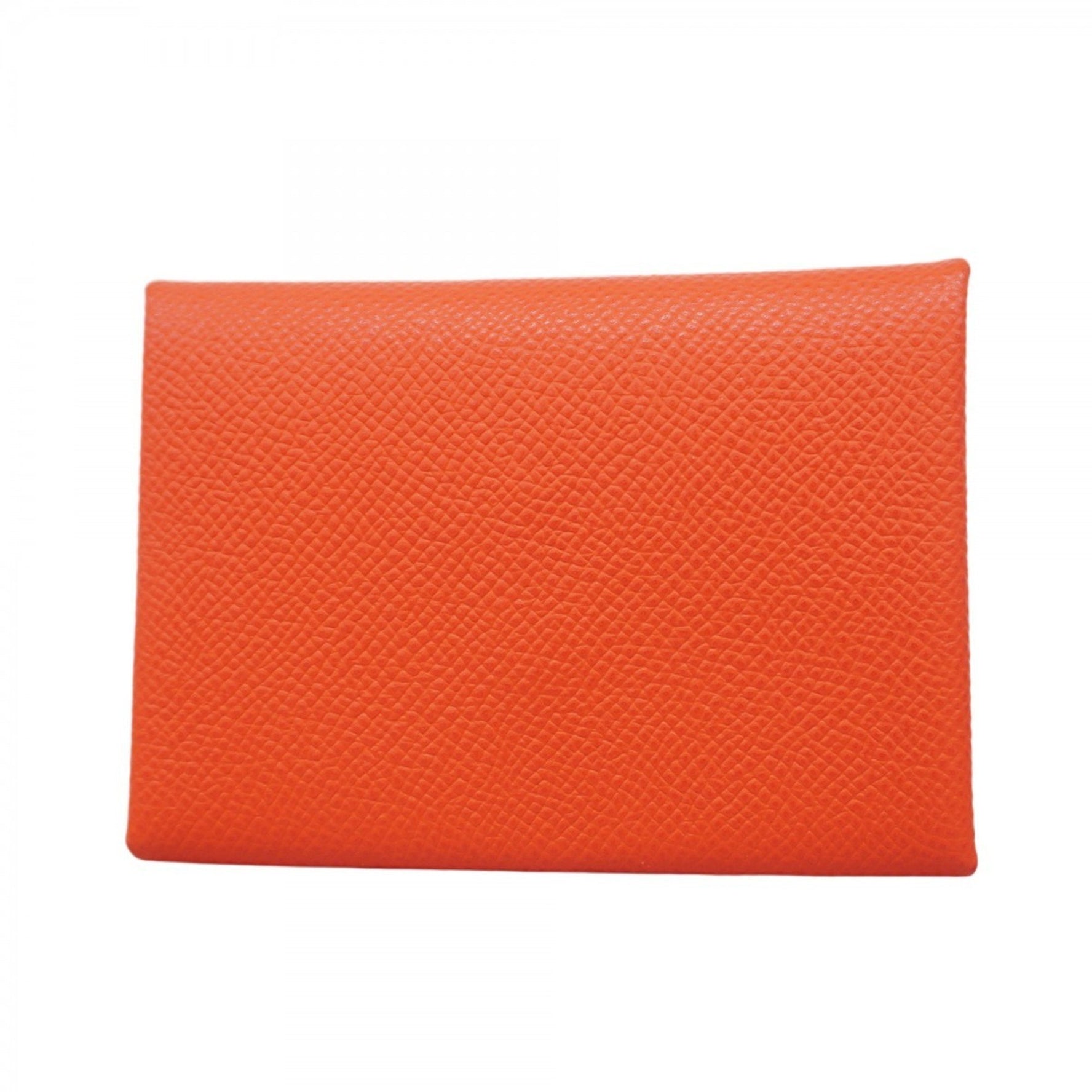 Hermes Hermès Calvi Duo Wallet/Coin Case in Epsom Leather with Rose Jaipur U Stamp for Women