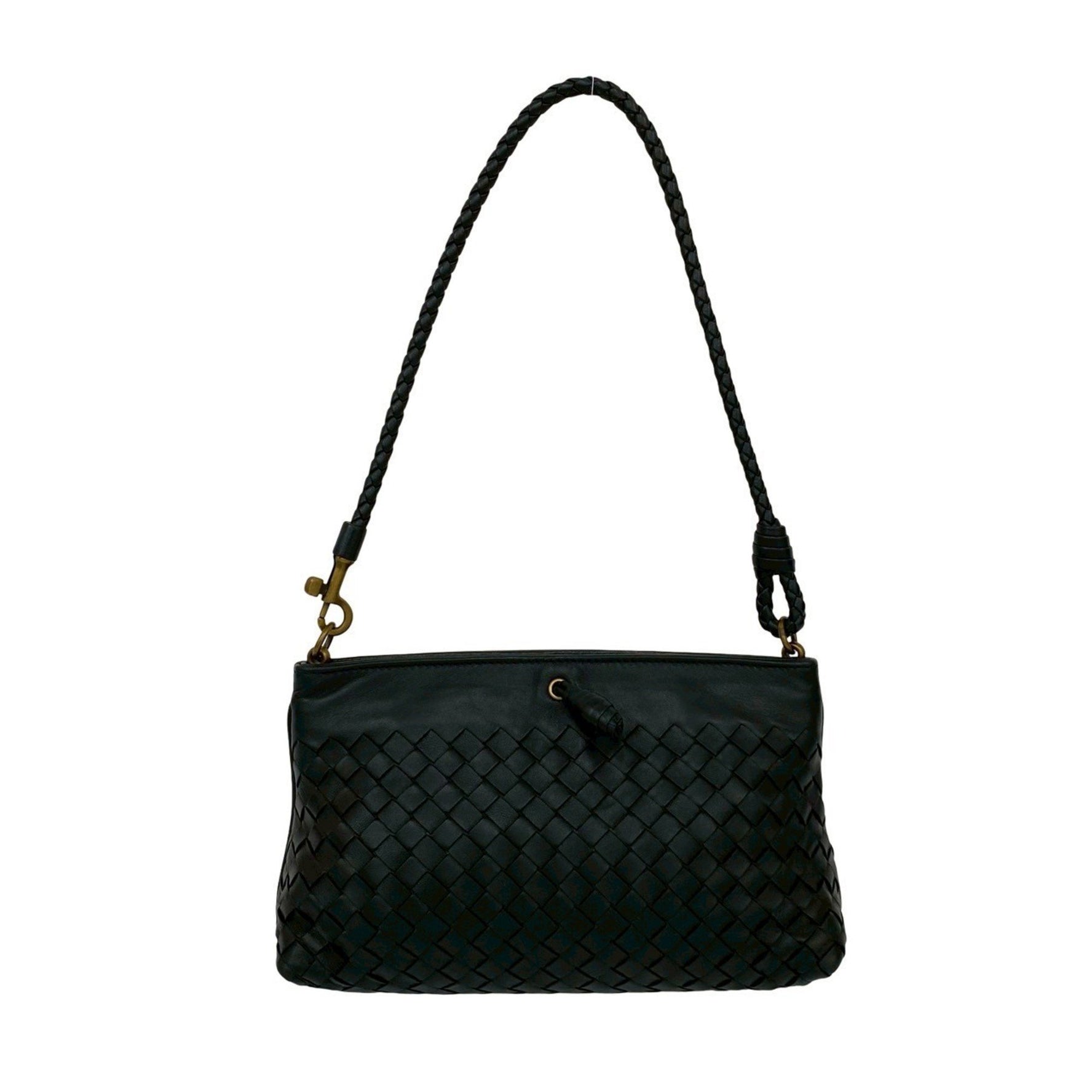 BOTTEGA VENETA Intrecciato Leather Semi-Shoulder Bag/Mini Tote Bag, 448-1