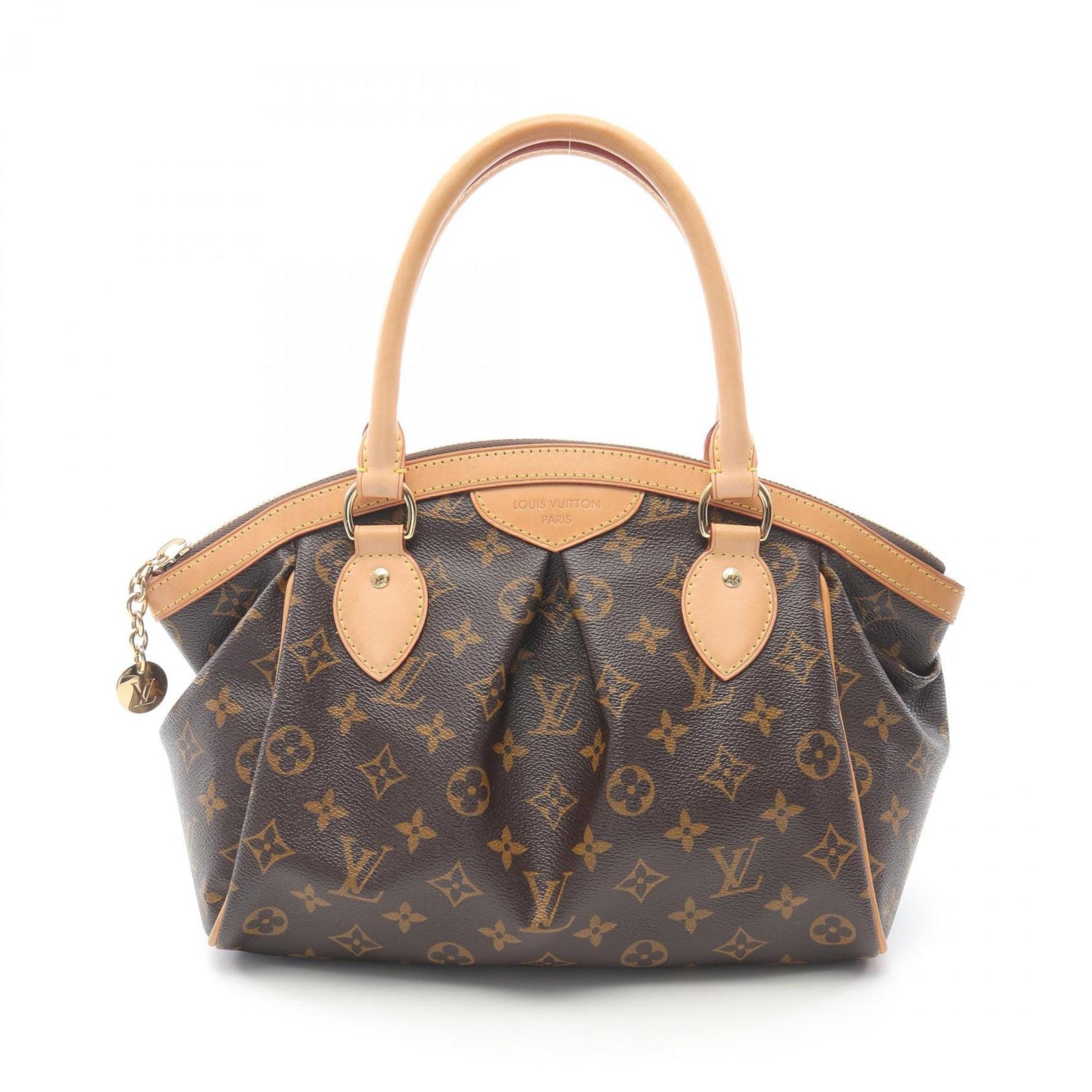 Louis Vuitton Tivoli PM Handbag, Coated Canvas and Leather, Monogram, Brown