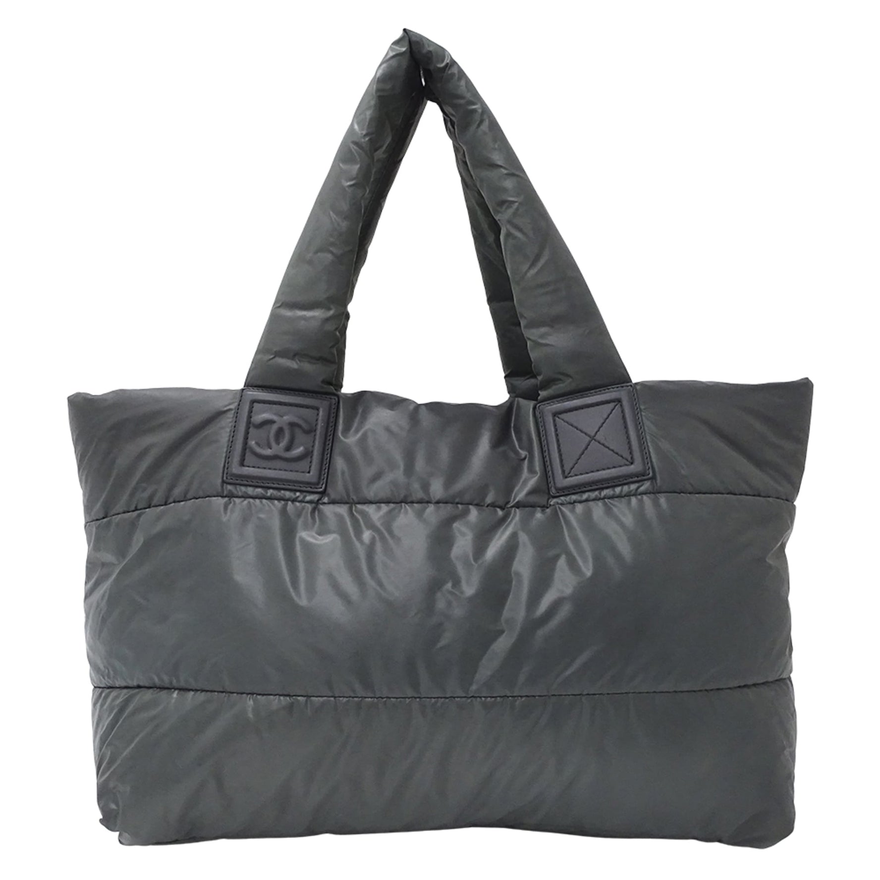 CHANEL Coco Cocoon Tote MM Designer Bag in Nylon with Silver Hardware and Quilted Pattern