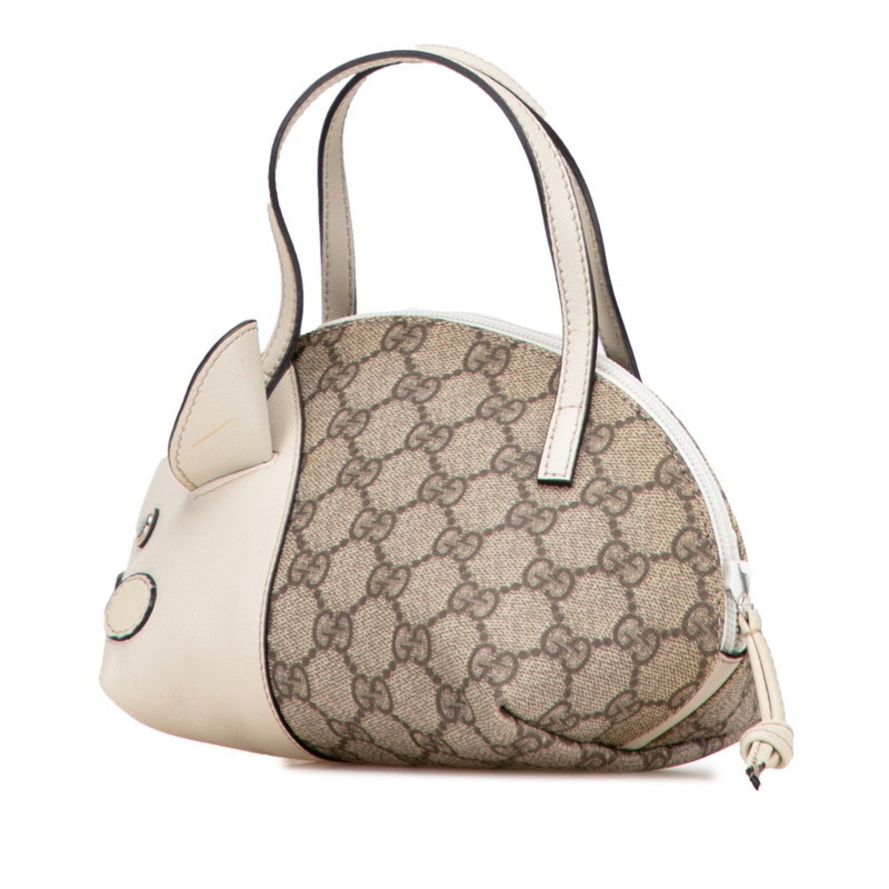 Gucci GG Supreme Children's Zoo Pig Mini Handbag Leather