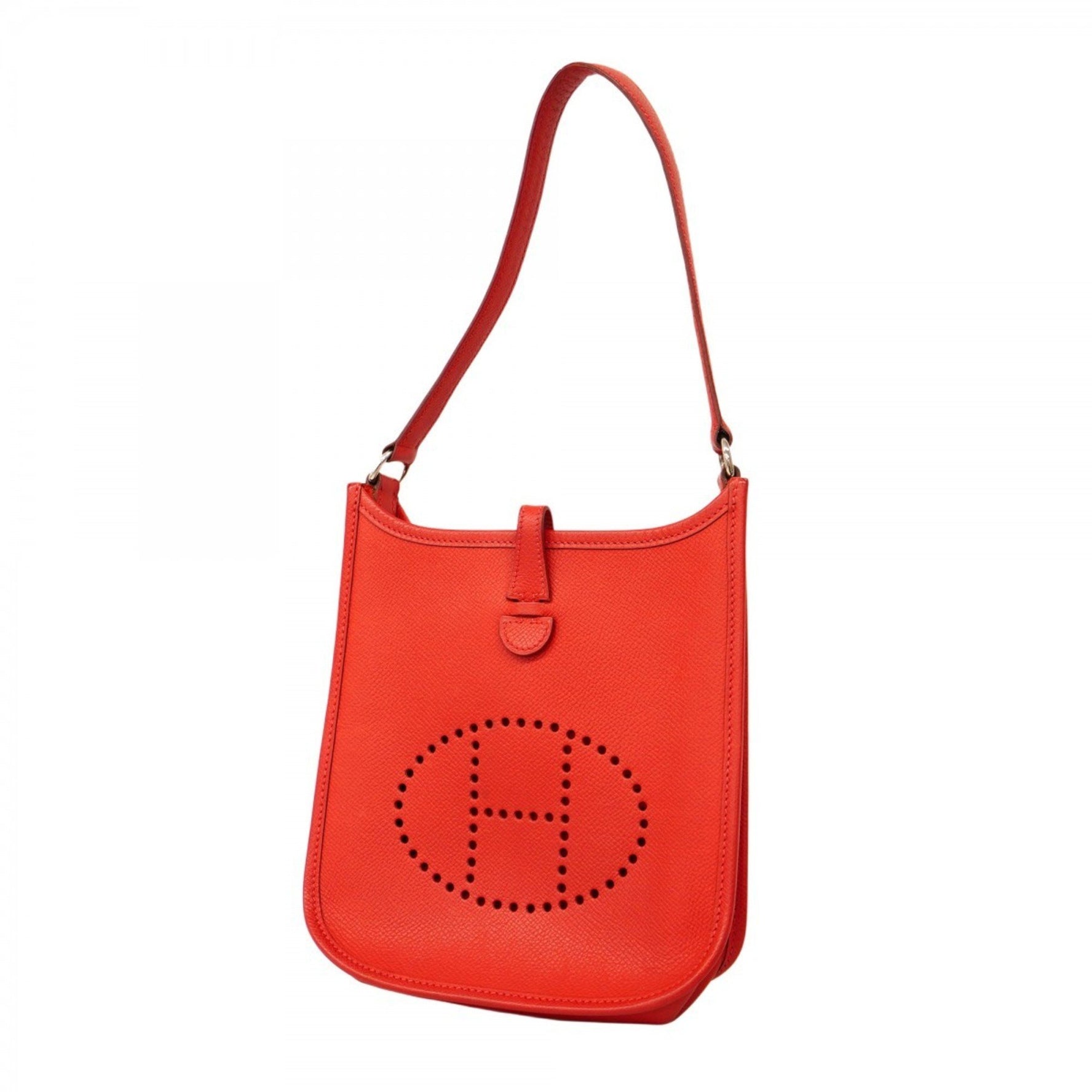 Hermes Hermès Evelyn TPM Epsom Leather Rouge vif Handbag with I Stamp for Women