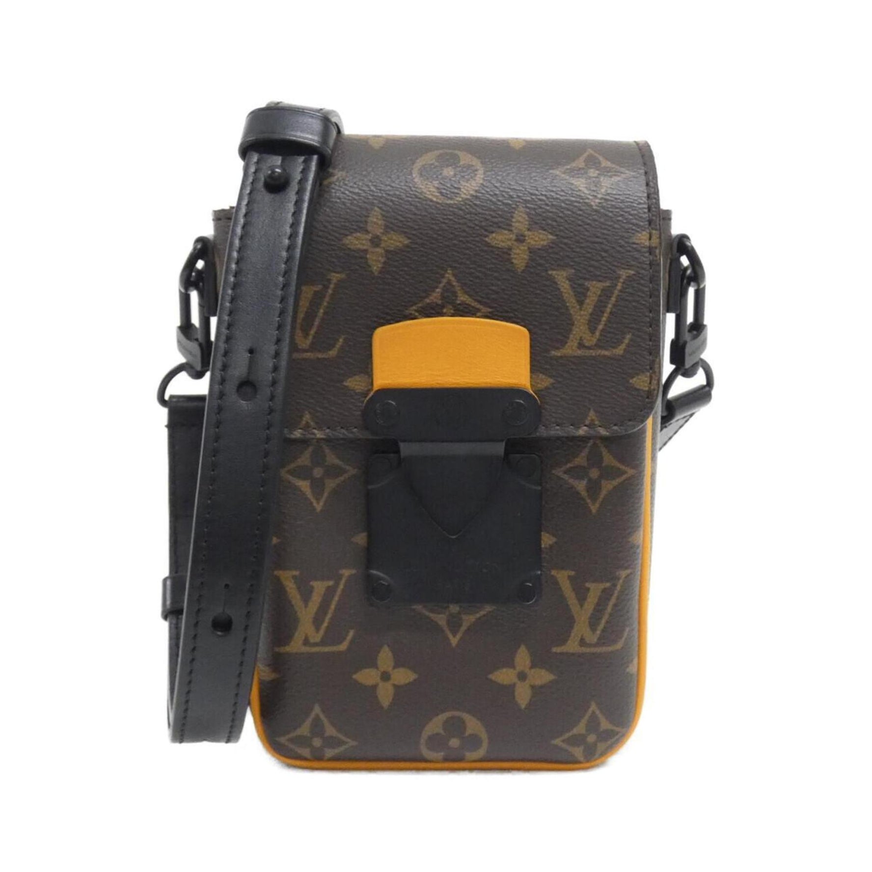 Louis Vuitton Monogram Macassar S-Lock Vertical Wearable Wallet Shoulder Bag