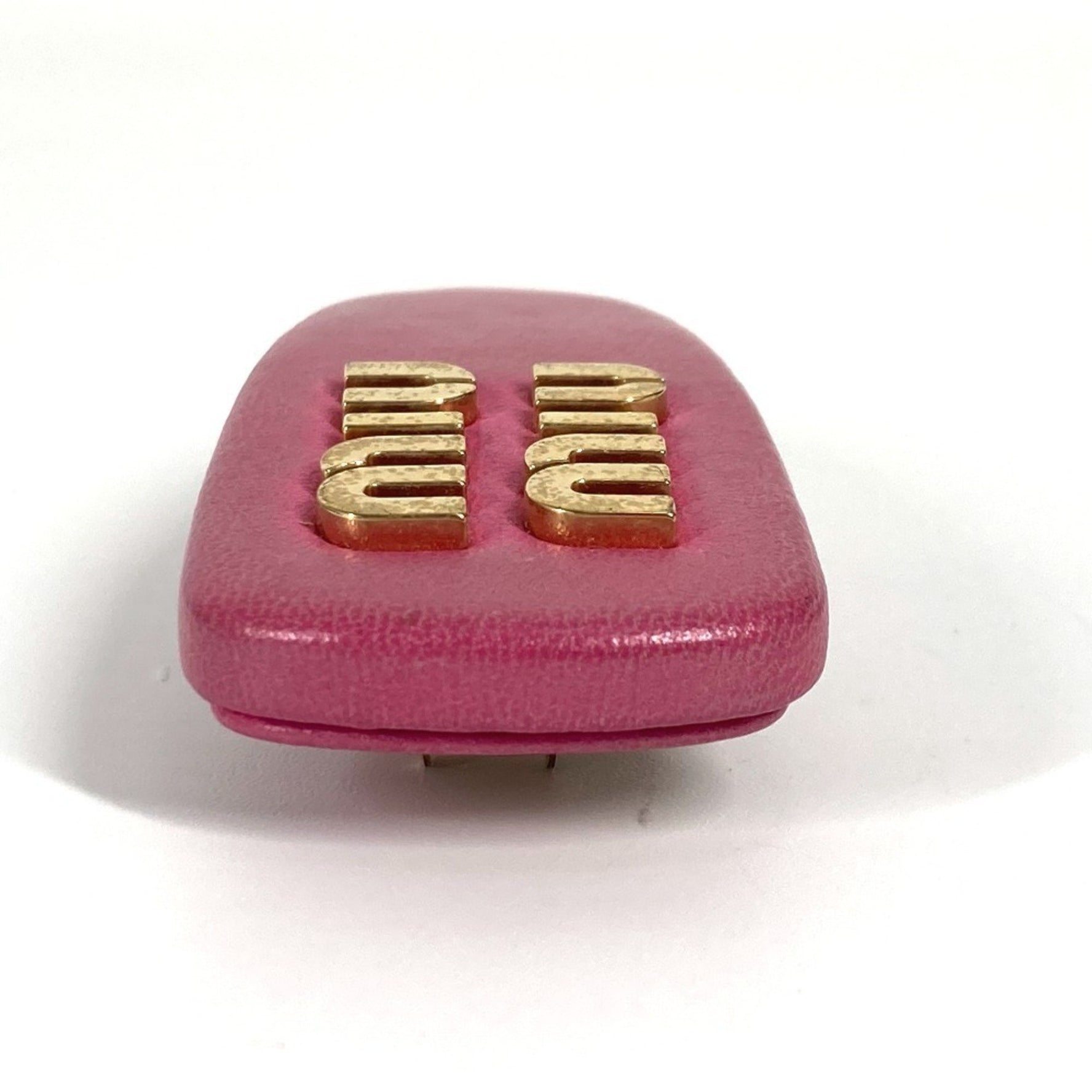 Miu Miu miu Miu Logo Hair Accessory Hairpin Leather