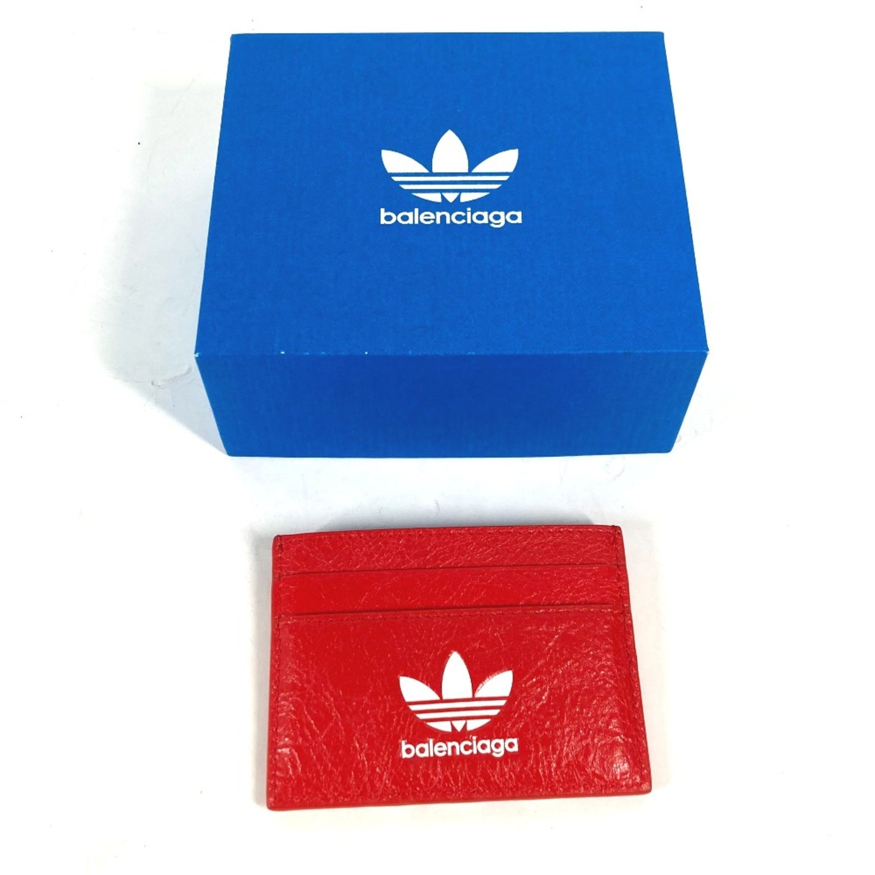 Balenciaga Business Card Holder Pass Case Card Case Red White