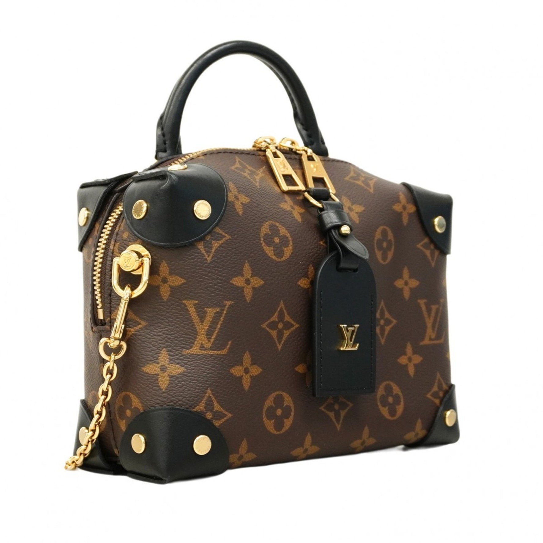 Louis Vuitton Monogram Petite Male Souple Handbag Brown/Black Bag