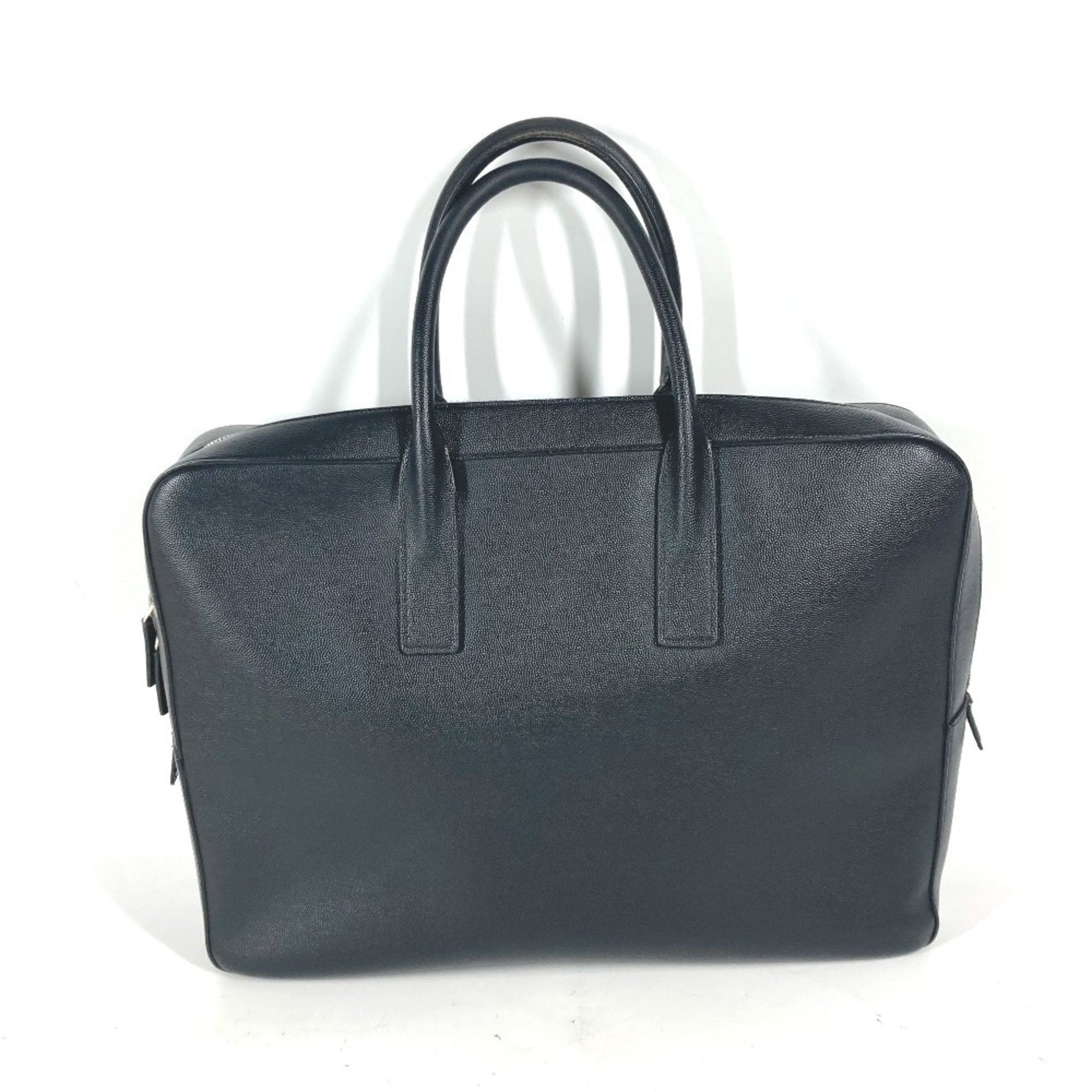 SAINT LAURENT Saint Laurent Paris Classic Museum Bag Handbag Tote Leather Men's Black