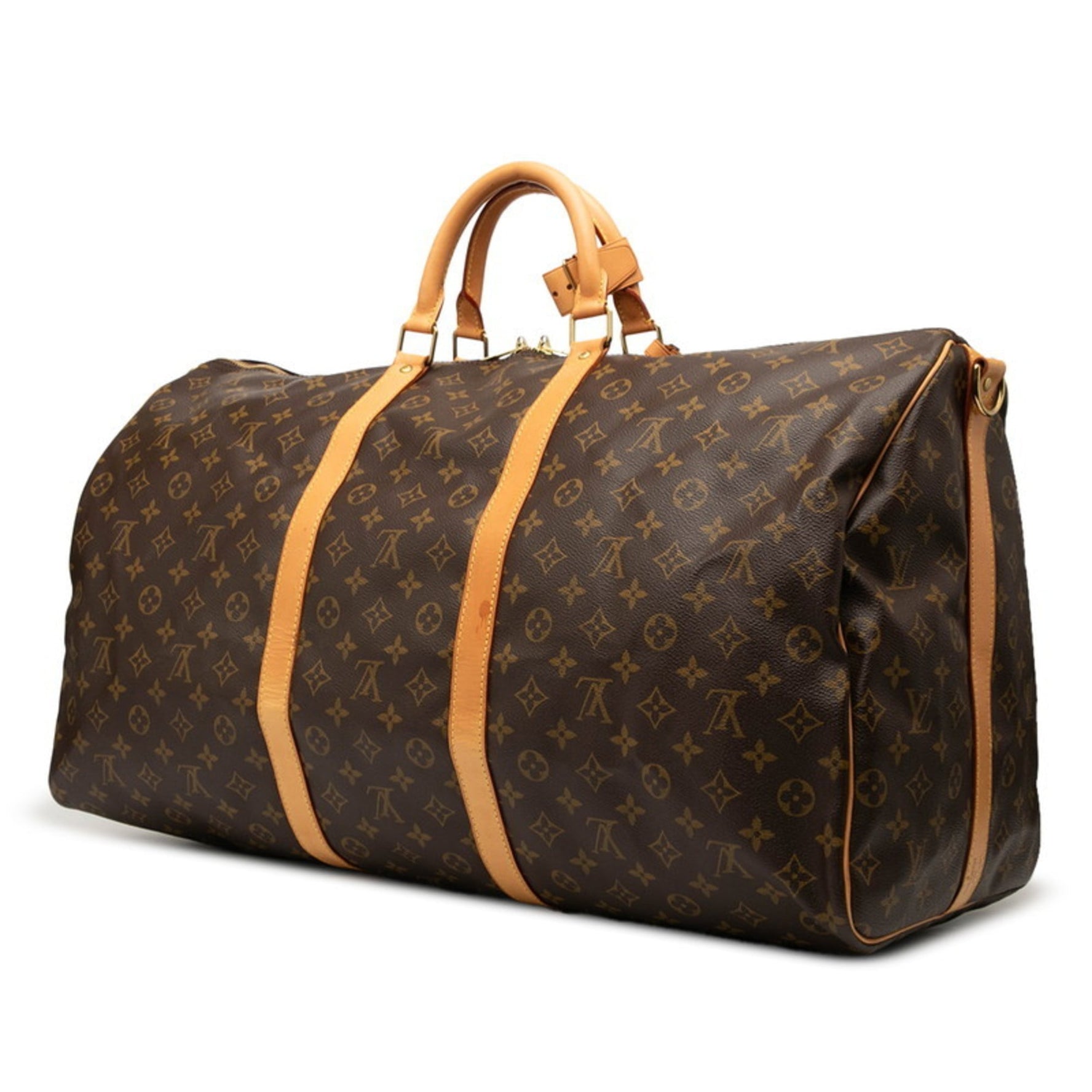 Louis Vuitton Monogram Keepall Bandouliere 60 Boston/Shoulder Bag, Brown Leather