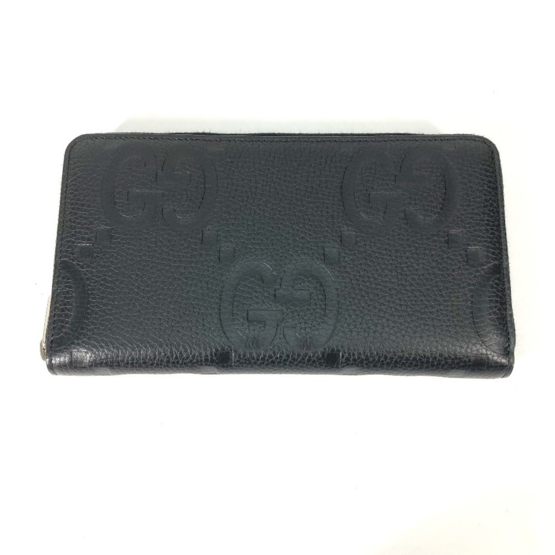 GUCCI Jumbo GG Zip Wallet, Round Zipper Long Leather