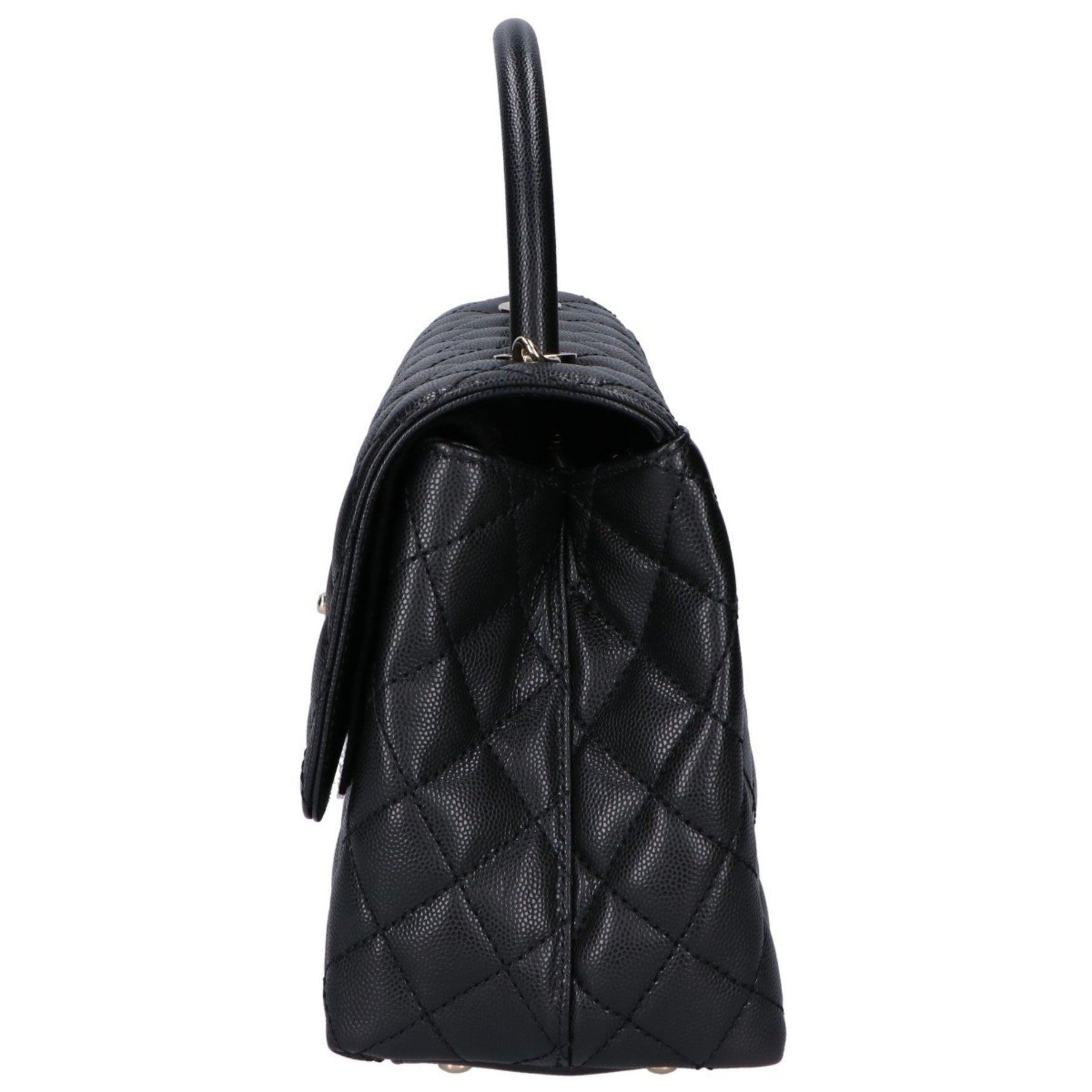 CHANEL Caviar Leather Bag with Gold Hardware and Coco Handles, Size 29, Shoulder Bag, Handbag, GD Hardware