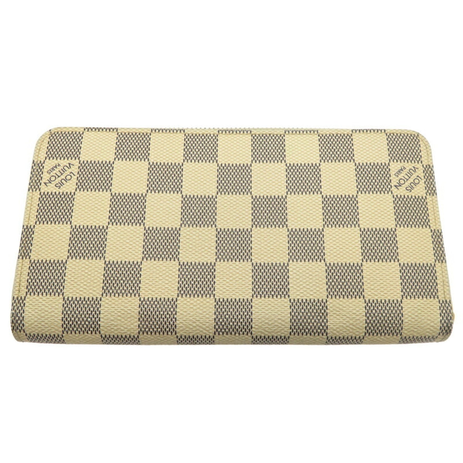 Louis Vuitton Azur Zippy Wallet Long Damier White