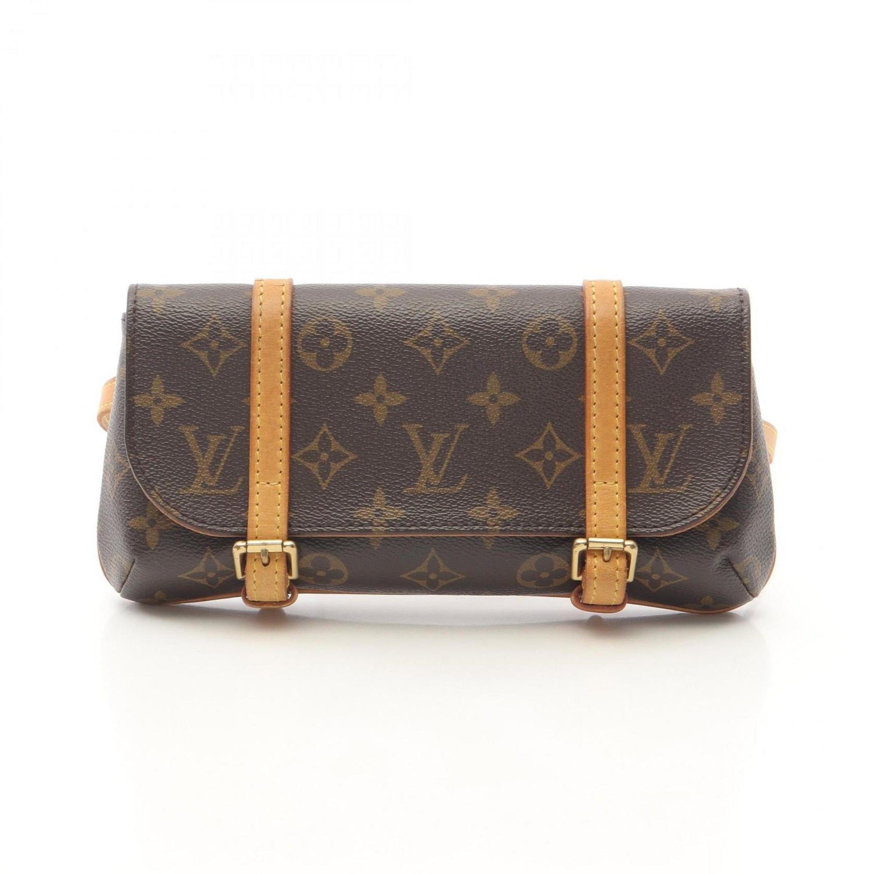 Louis Vuitton Marel Pochette Waist Bag/Body Bag in Coated Canvas and Leather with Monogram Design, Brown
