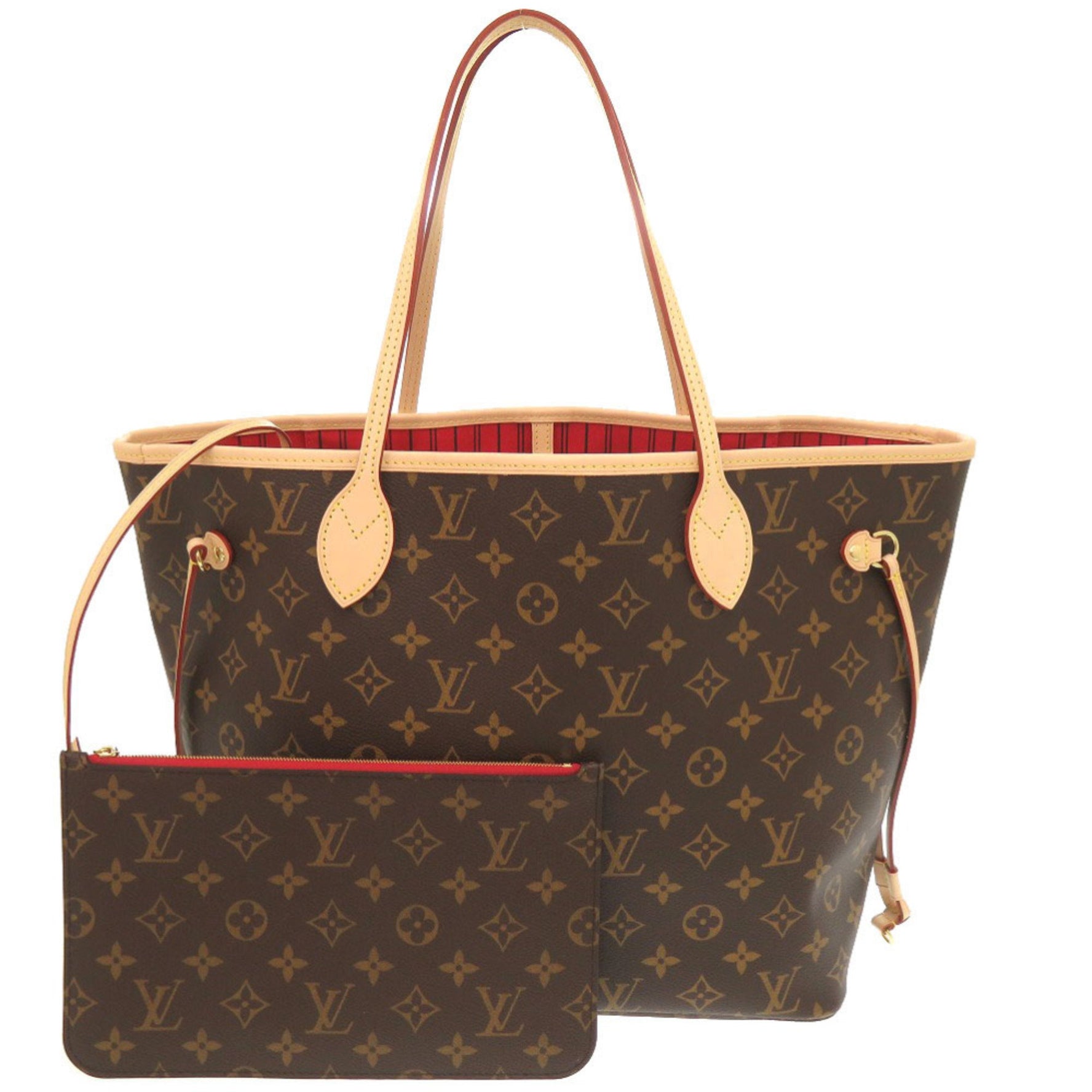 Unused Louis Vuitton Neverfull MM Monogram Cerise Tote Bag (LV 0494)