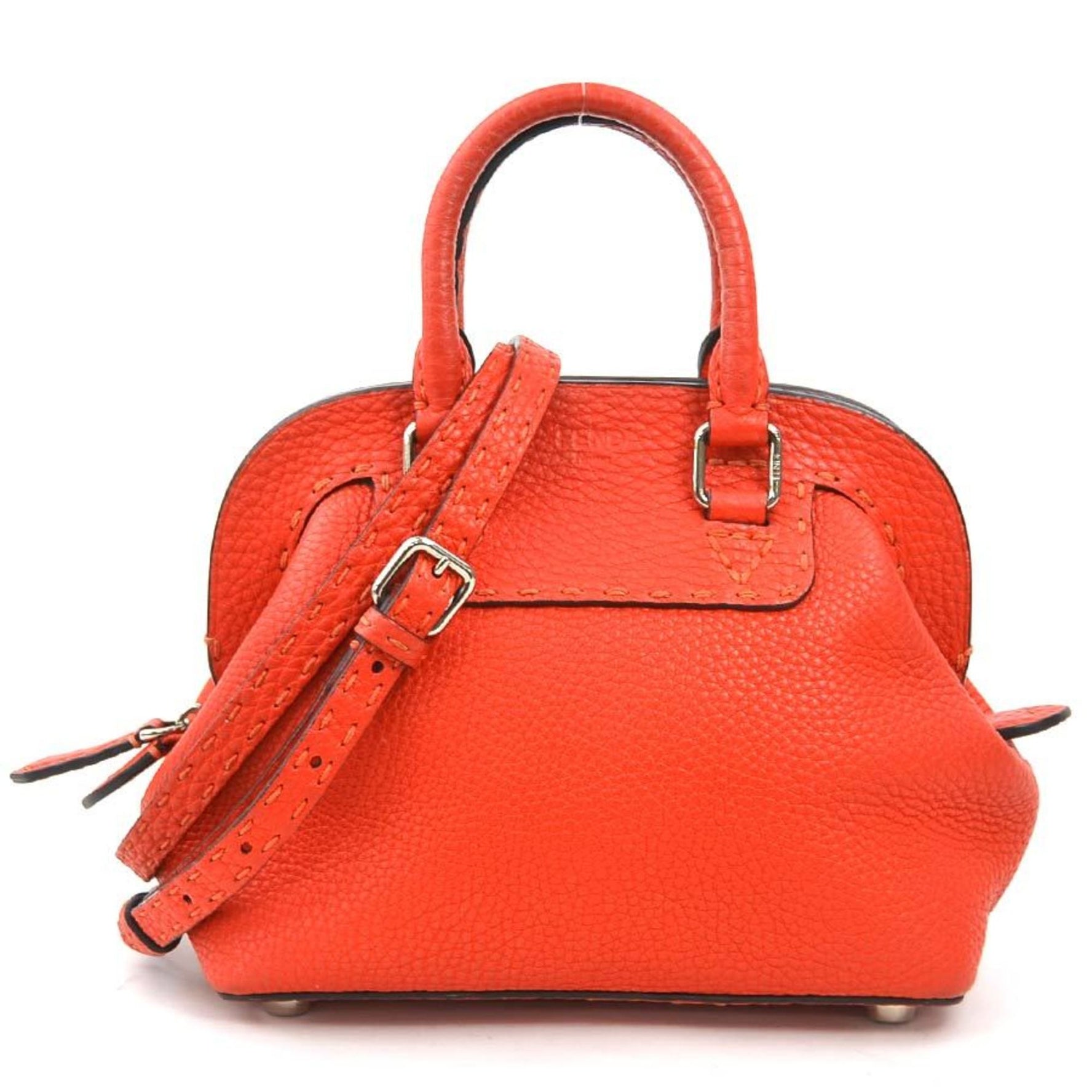 FENDI Handbag Shoulder Bag Mini Adele Leather Red Women's 8BN258-NDU 56100a