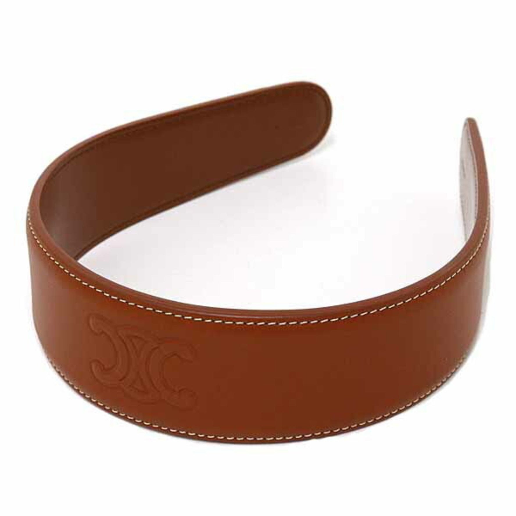 Celine Triomphe Headband, Leather