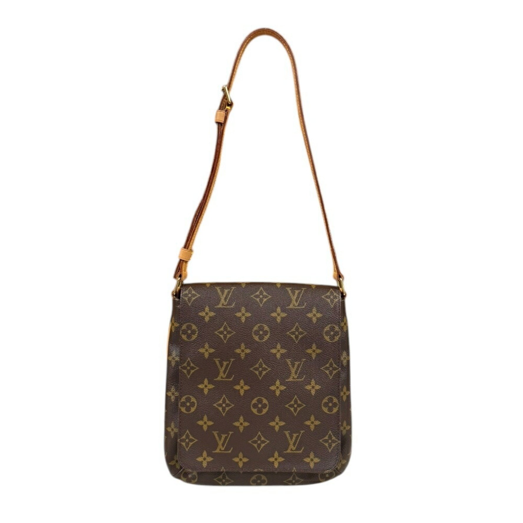 Louis Vuitton Musette Salsa Short Monogram Shoulder Bag Canvas M51258 Brown Women's LOUIS VUITTON