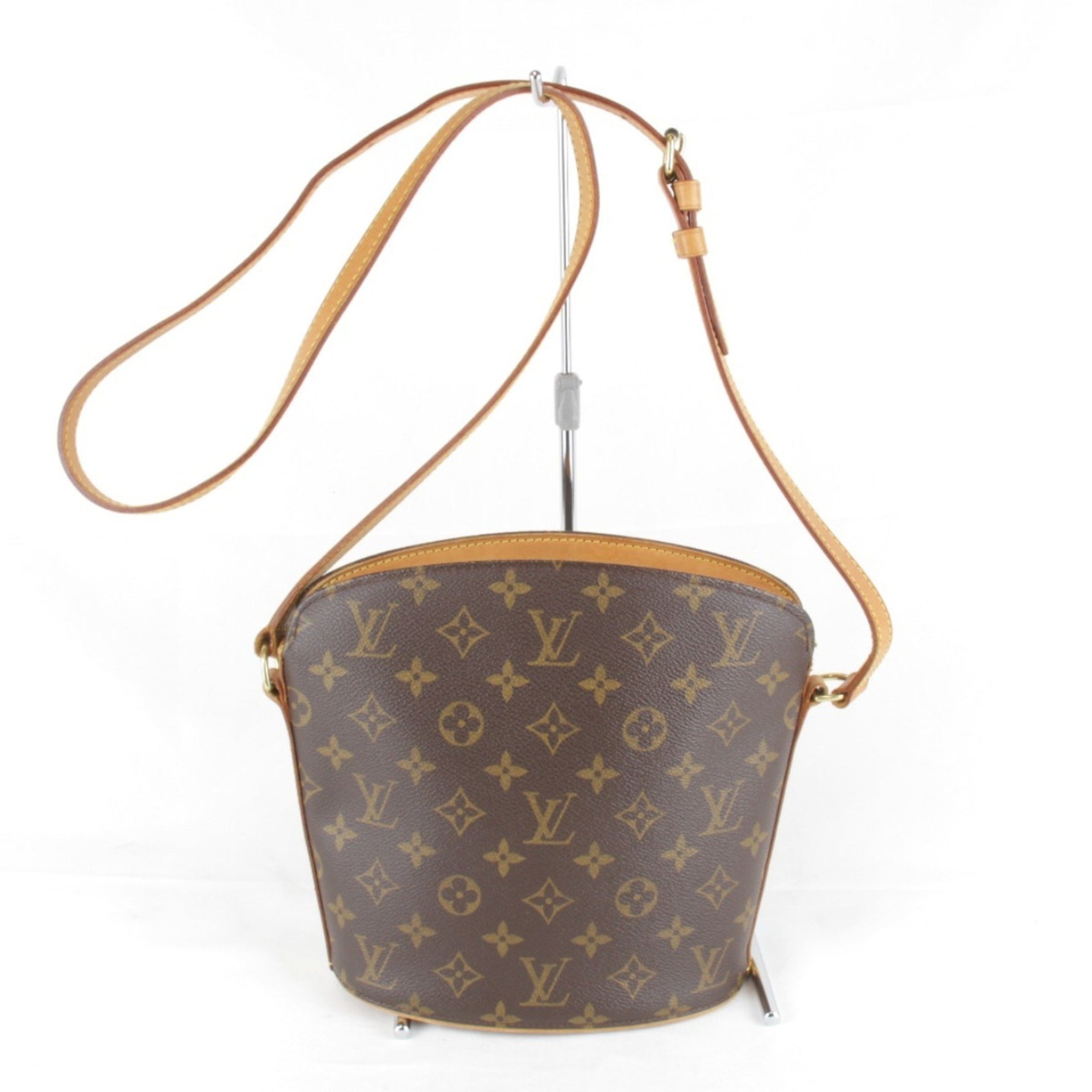 LOUIS VUITTON Louis Vuitton Drouot M51290 Shoulder Bag Monogram Canvas Brown Women's