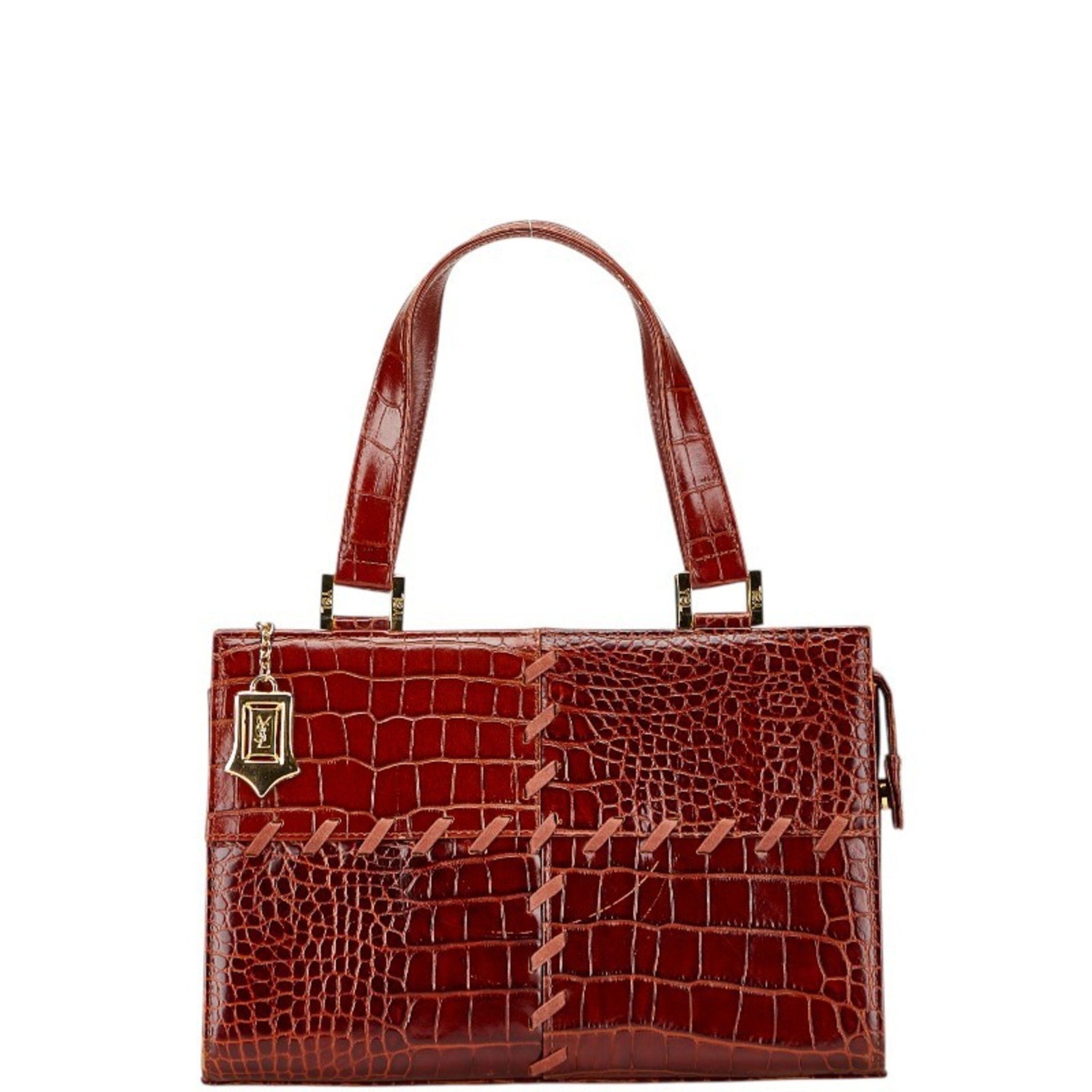 Saint Laurent Crocodile Embossed Patchwork Handbag Leather SAINT LAURENT